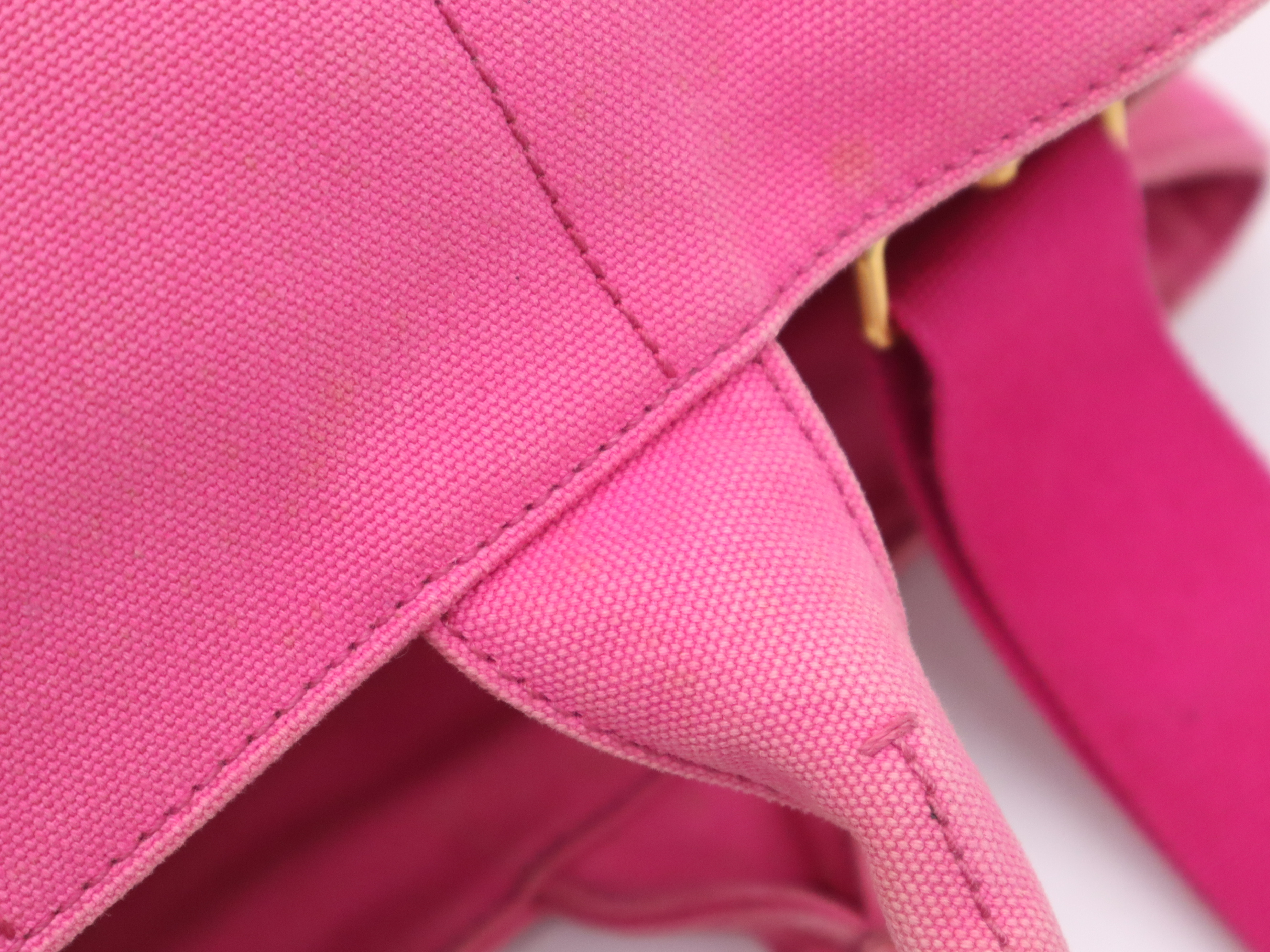 Denim Canapa Bijou Studded 2-Way Tote Bag, Pink, Gold Hardware, with Shoulder Strap, Handbag — view 8