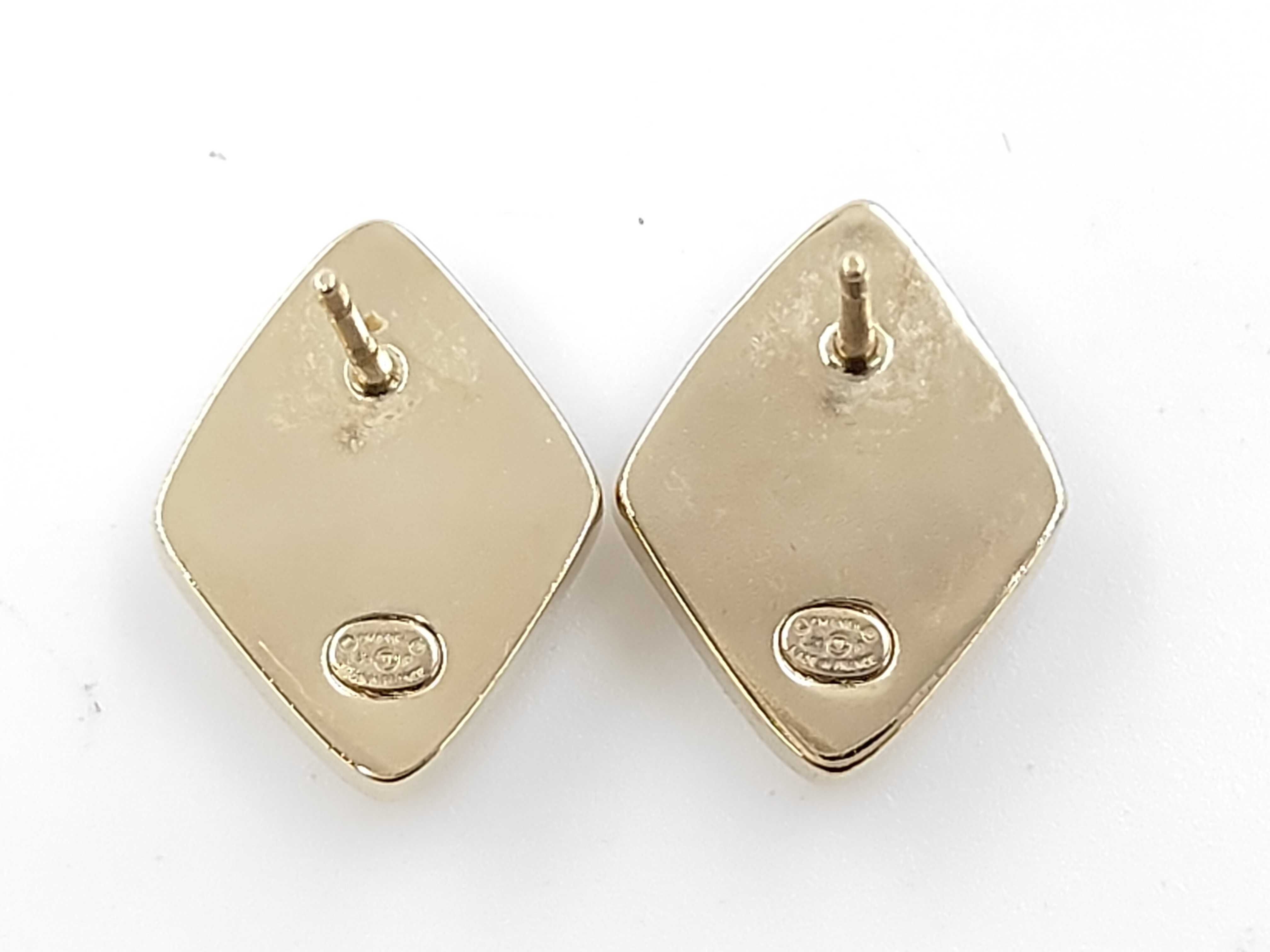 Rhinestone Coco Mark Earrings — view 2
