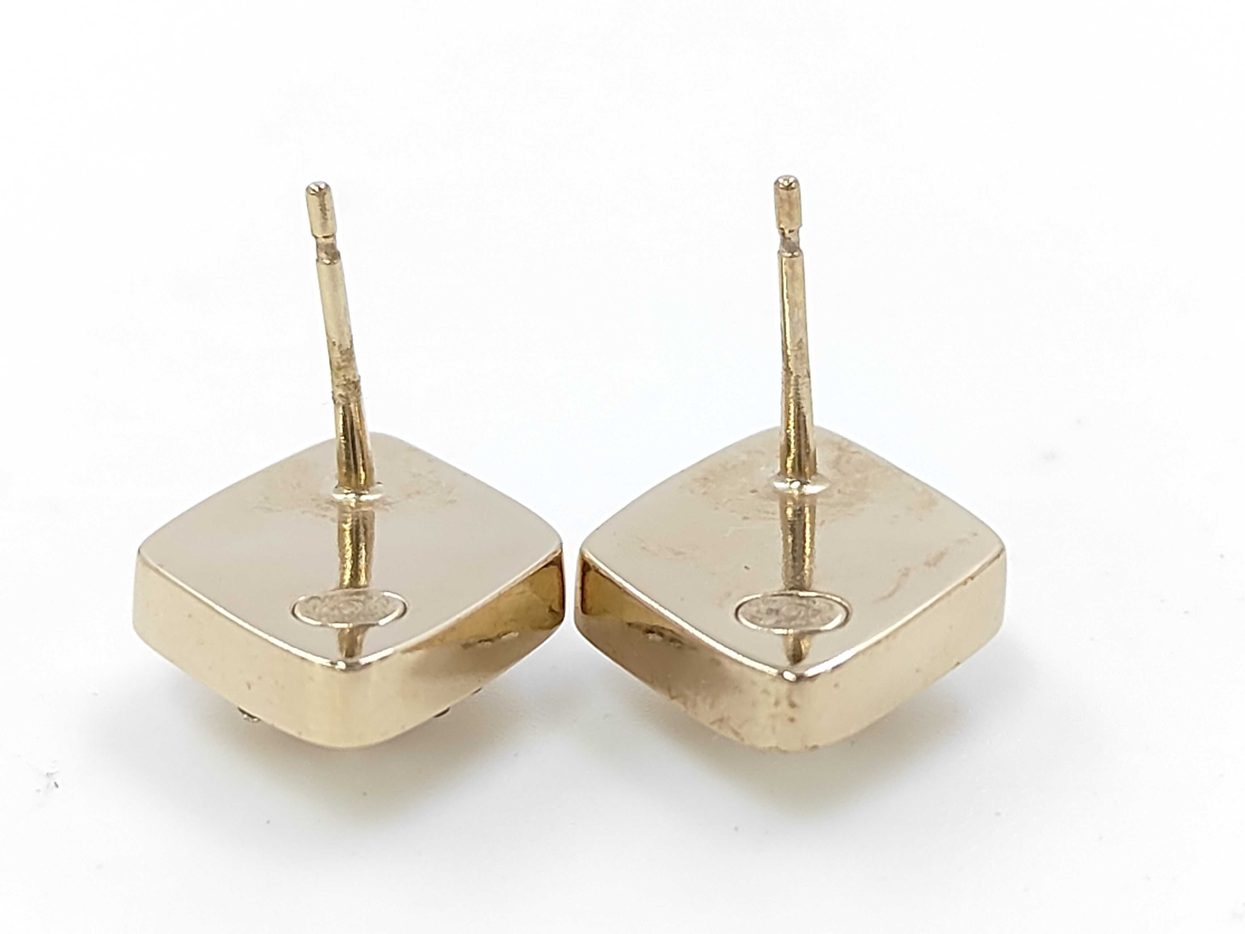 Rhinestone Coco Mark Earrings — view 3