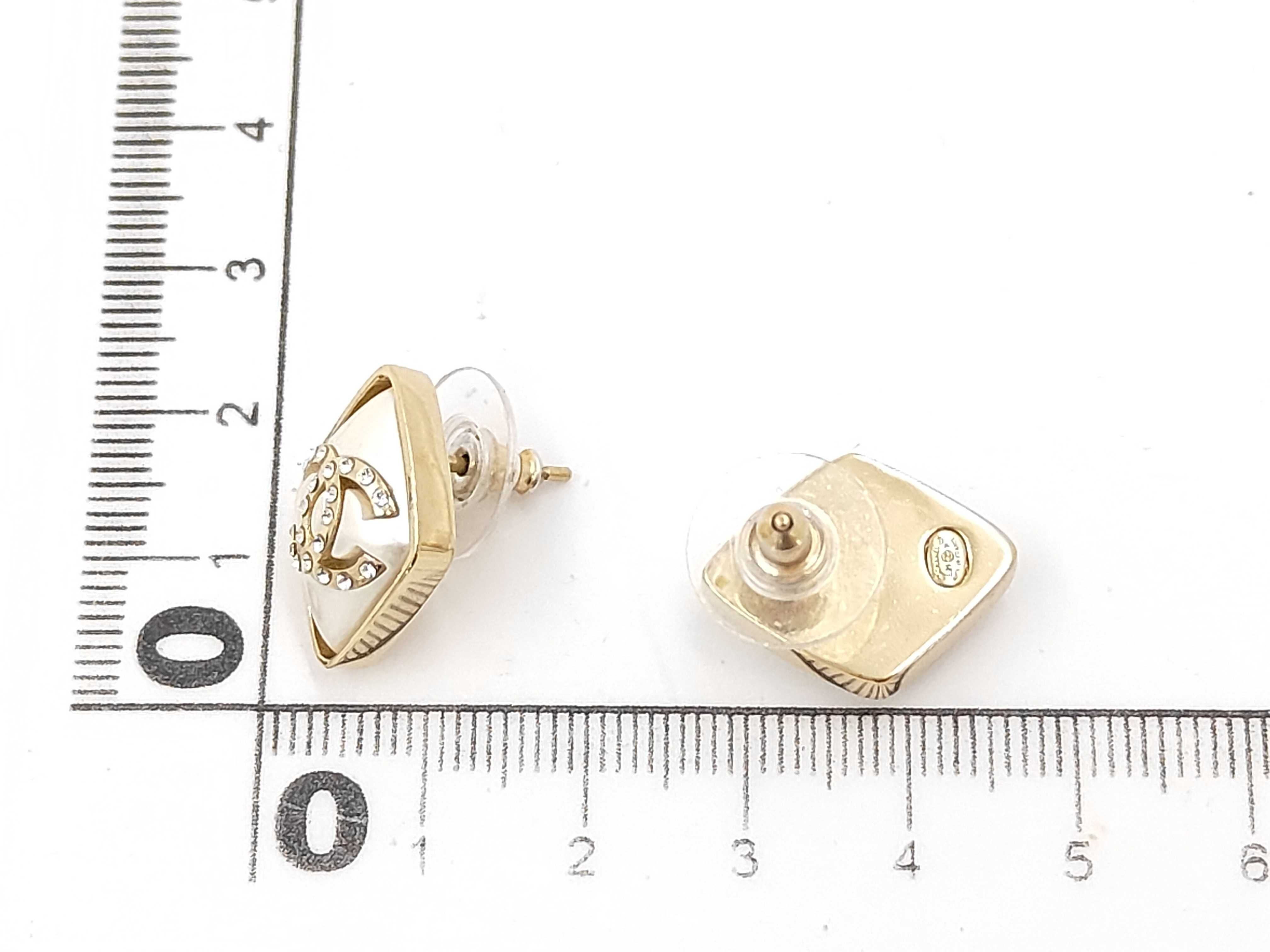 Rhinestone Coco Mark Earrings — view 6