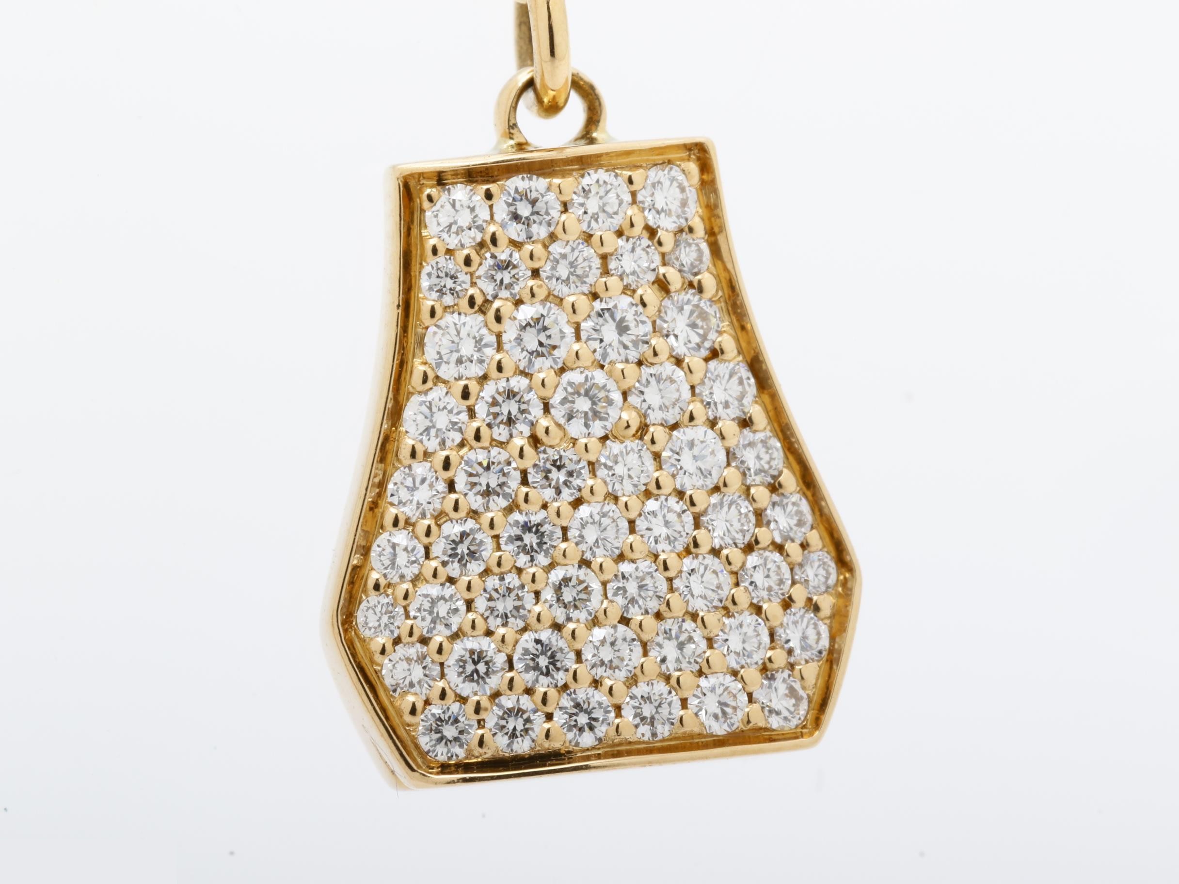 Earrings, 750PG, Diamond, 8.1g — view 2