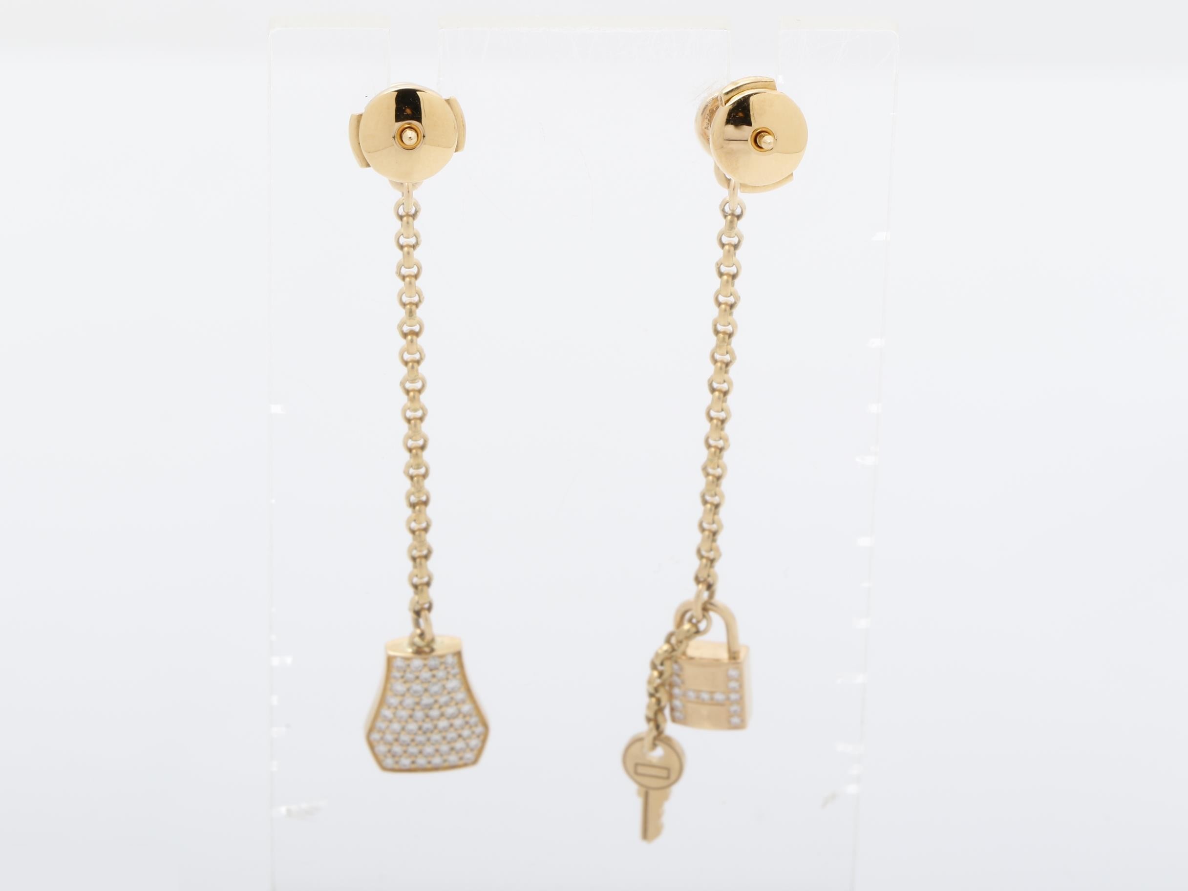 Earrings, 750PG, Diamond, 8.1g — view 4