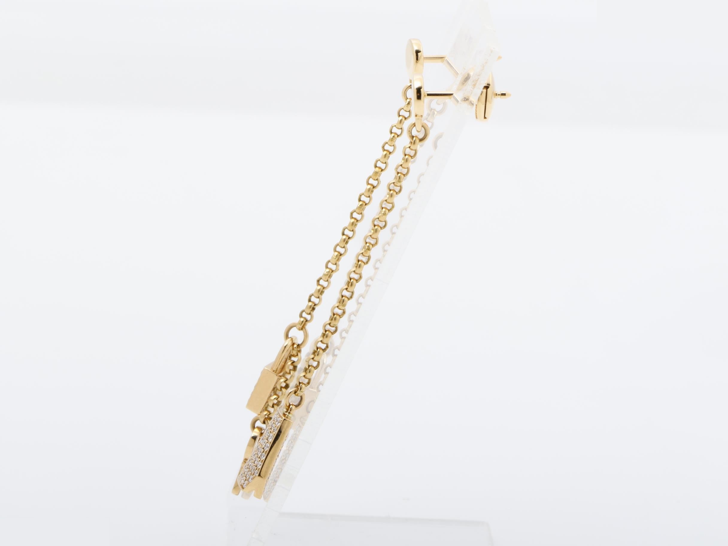 Earrings, 750PG, Diamond, 8.1g — view 5