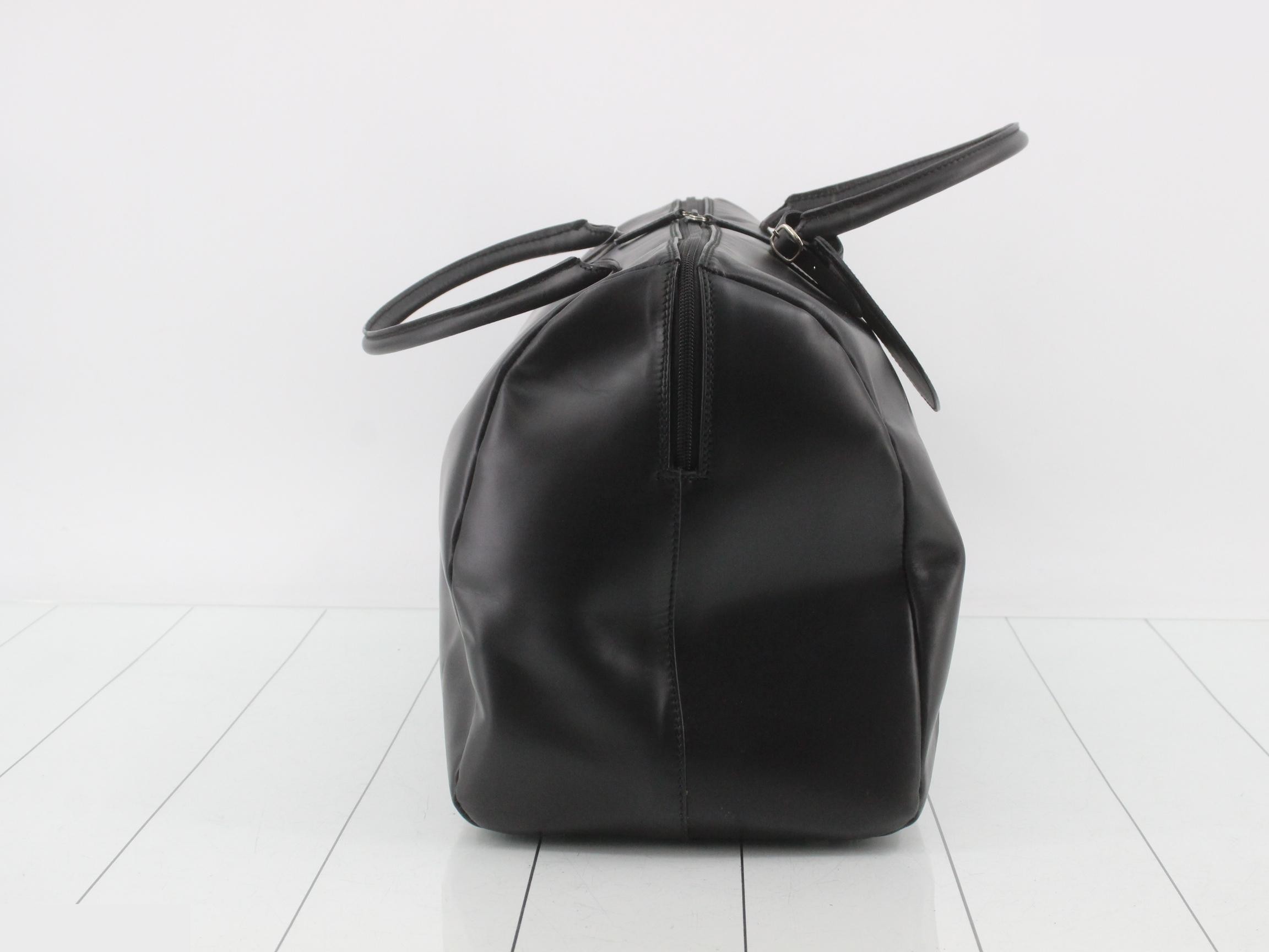 Calf leather Boston bag with name tag. — view 3