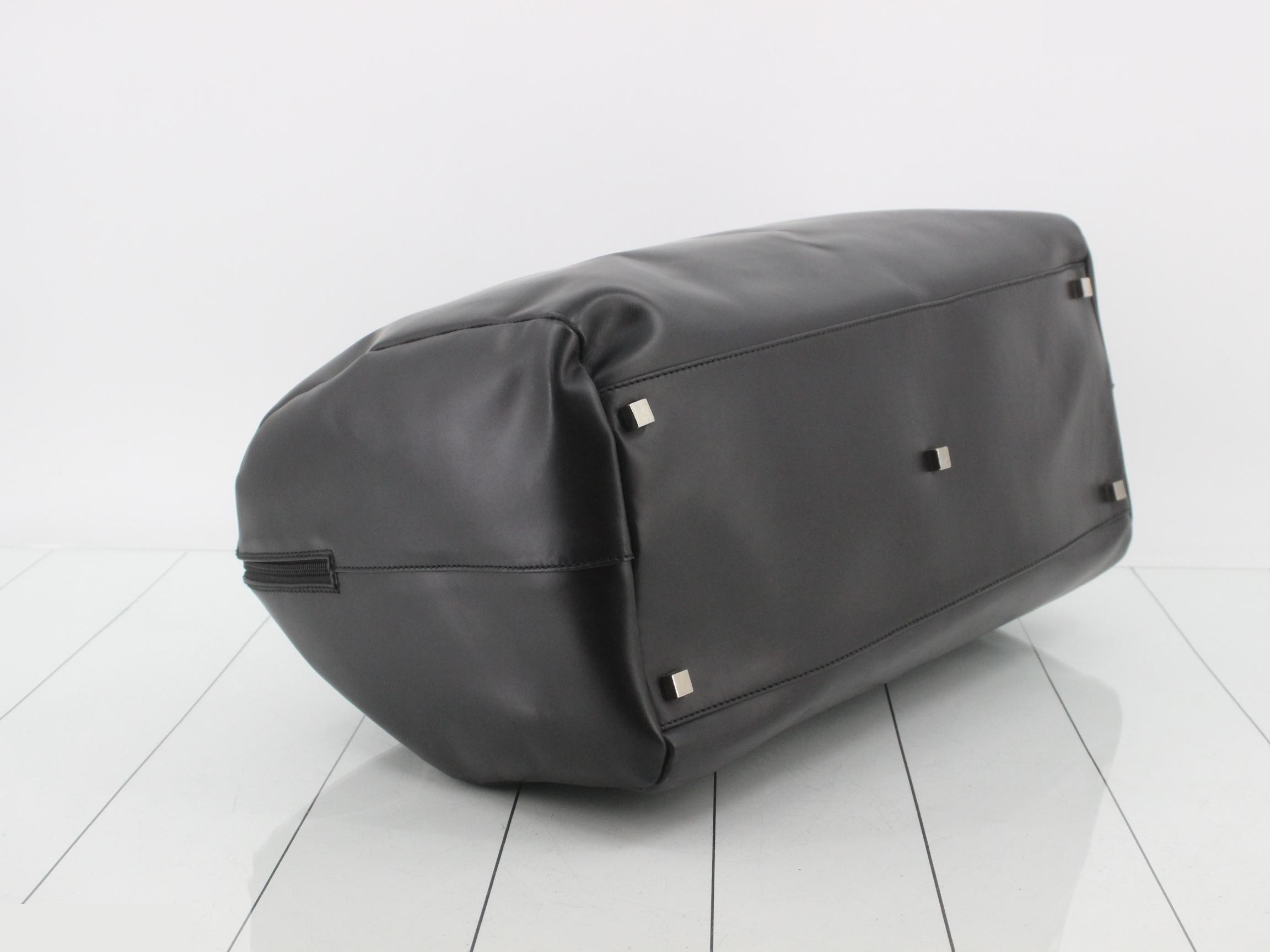 Calf leather Boston bag with name tag. — view 5