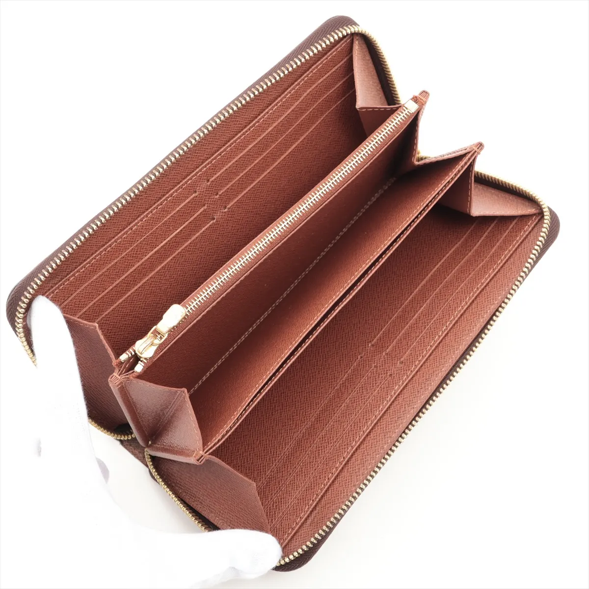 Monogram Zippy Wallet M42616 Brown Round Zip Wallet (RFID detected) — view 3