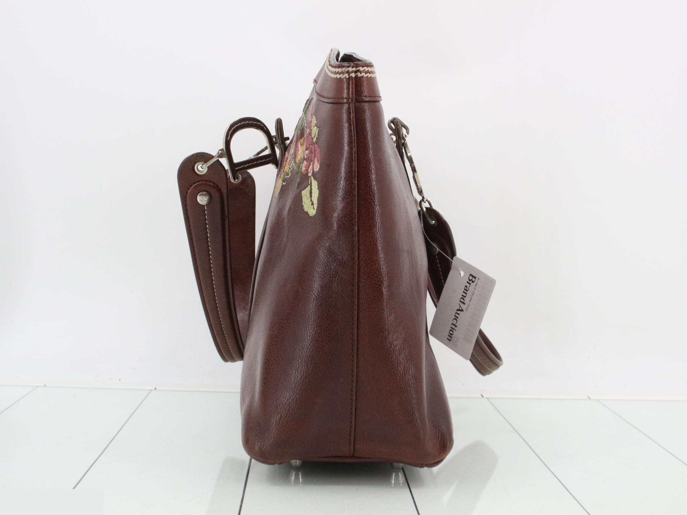 Leather Flower Tote Bag — view 3
