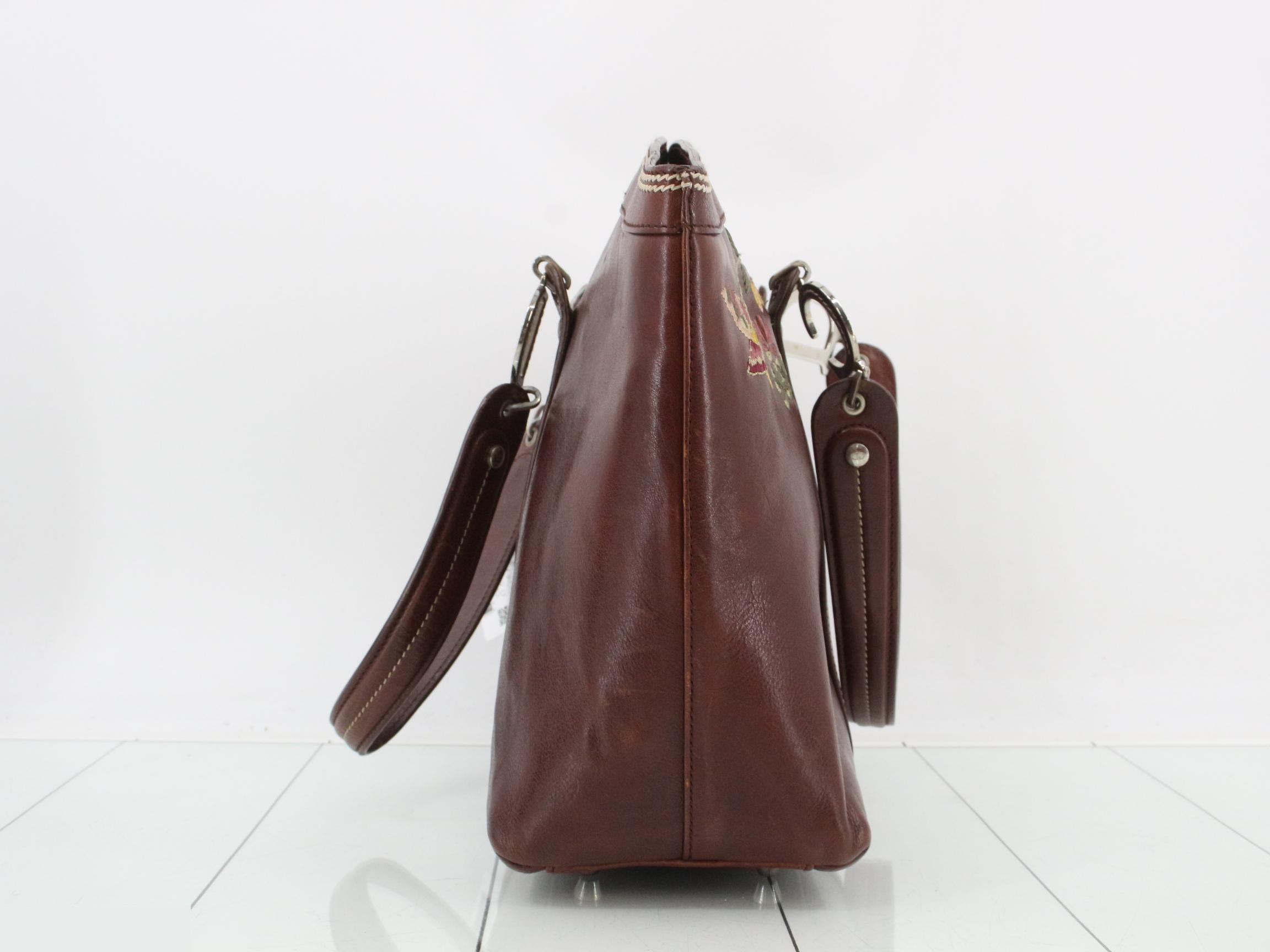 Leather Flower Tote Bag — view 4