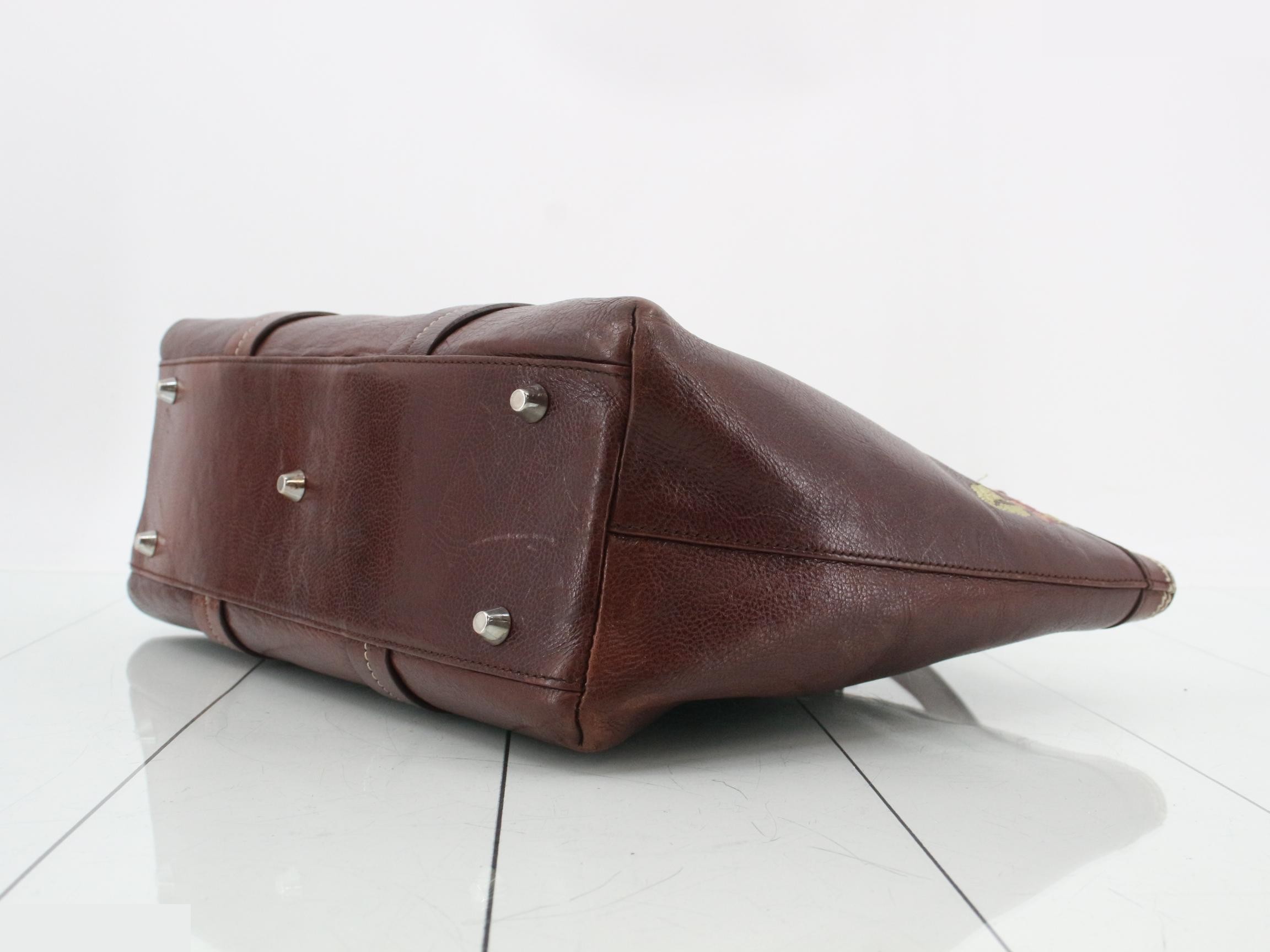Leather Flower Tote Bag — view 6
