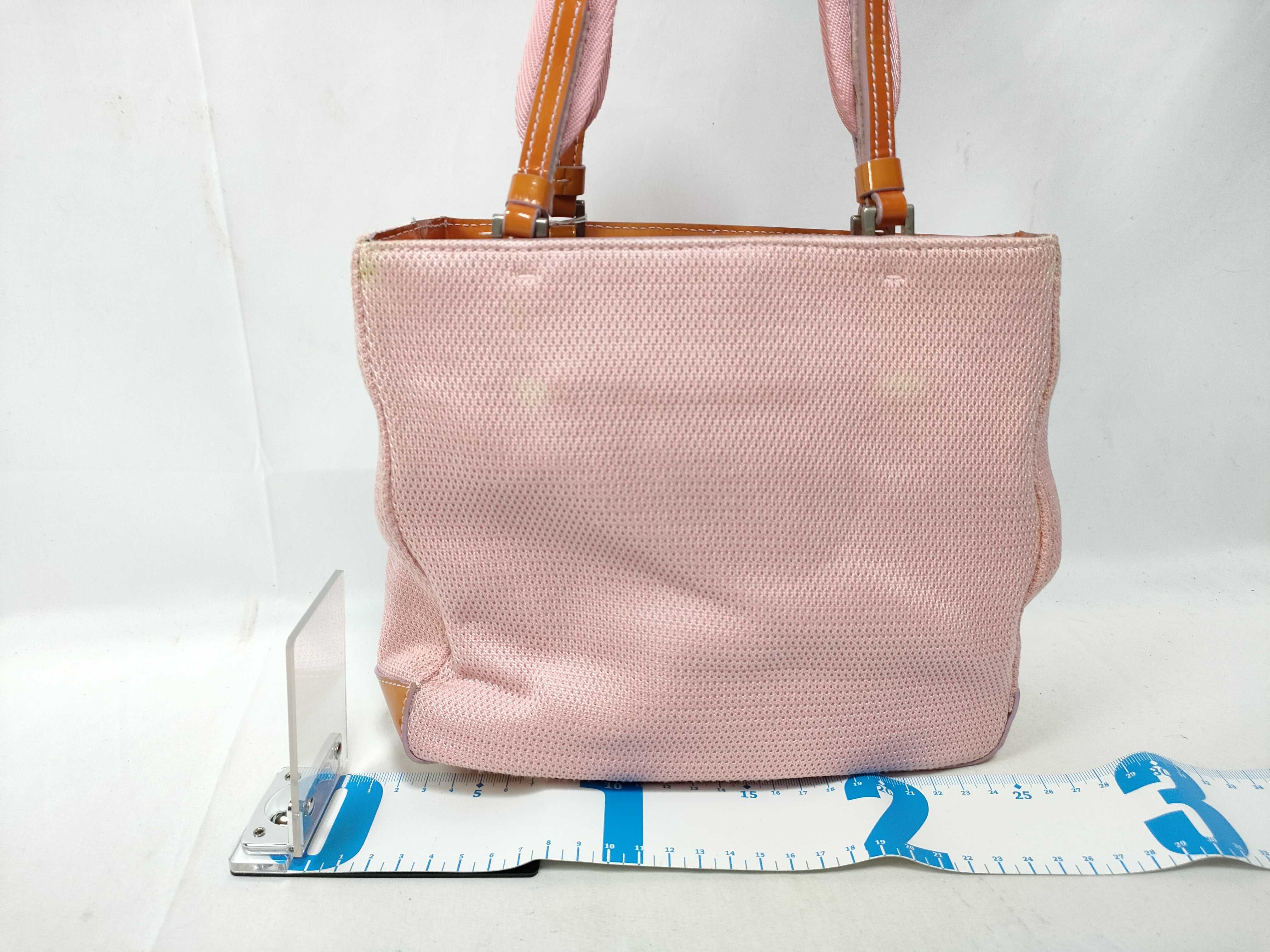 handbag pink with white tag handbag — view 2