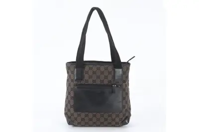 GG Canvas 019 0402 Leather Tote Bag (Shoulder Bag)