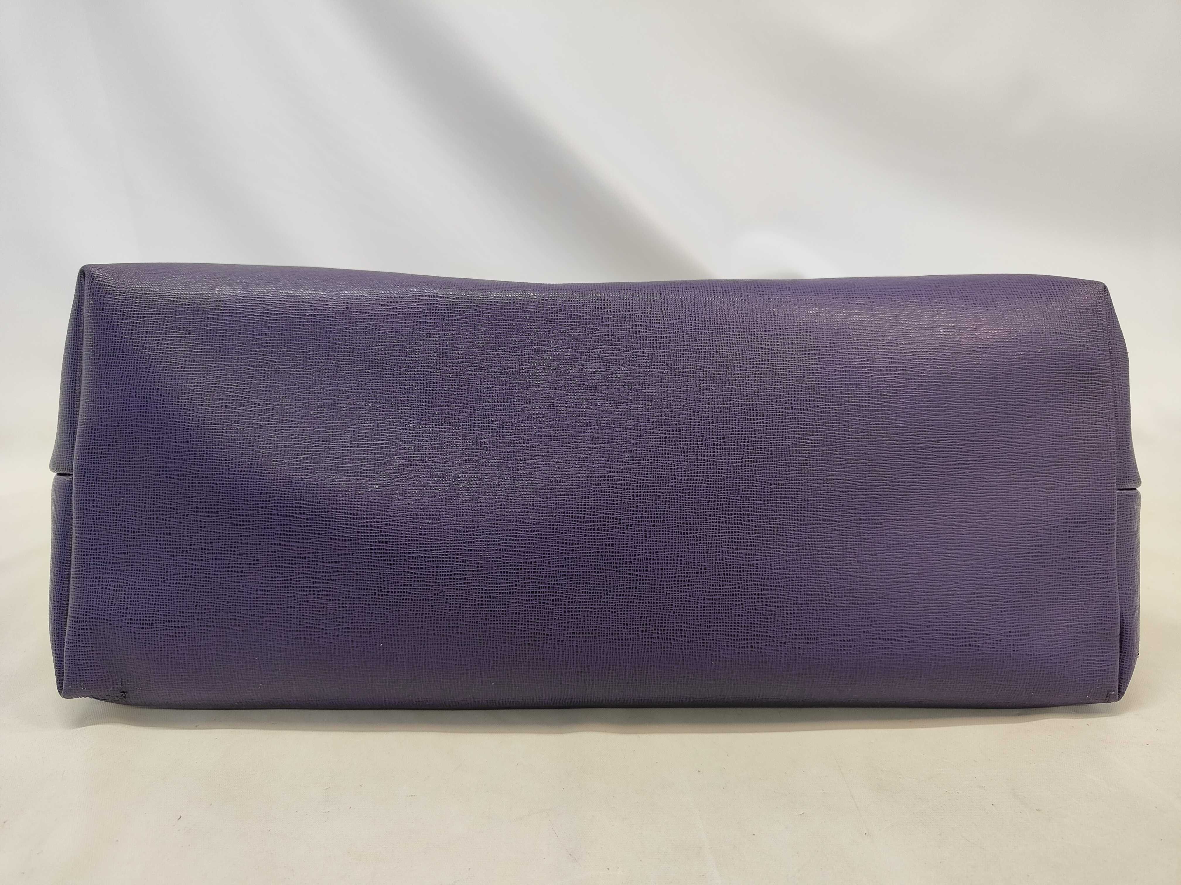 Zucca Canvas x PVC Tote Bag, Brown x Purple, 8BH185 — view 7