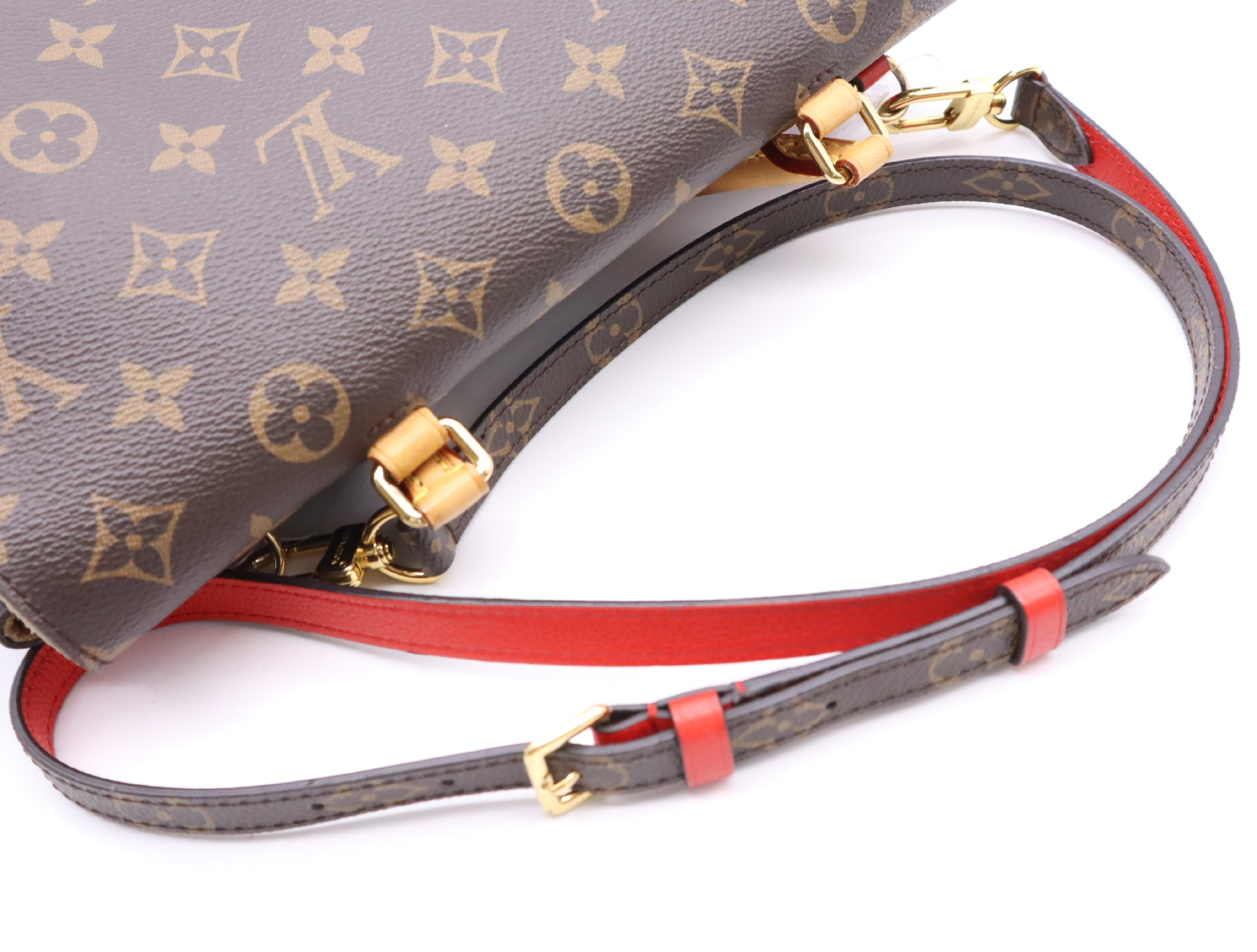 M44286 Monogram Marignan Coquelicot Shoulder Bag with Shoulder Strap and Dust Bag — view 12