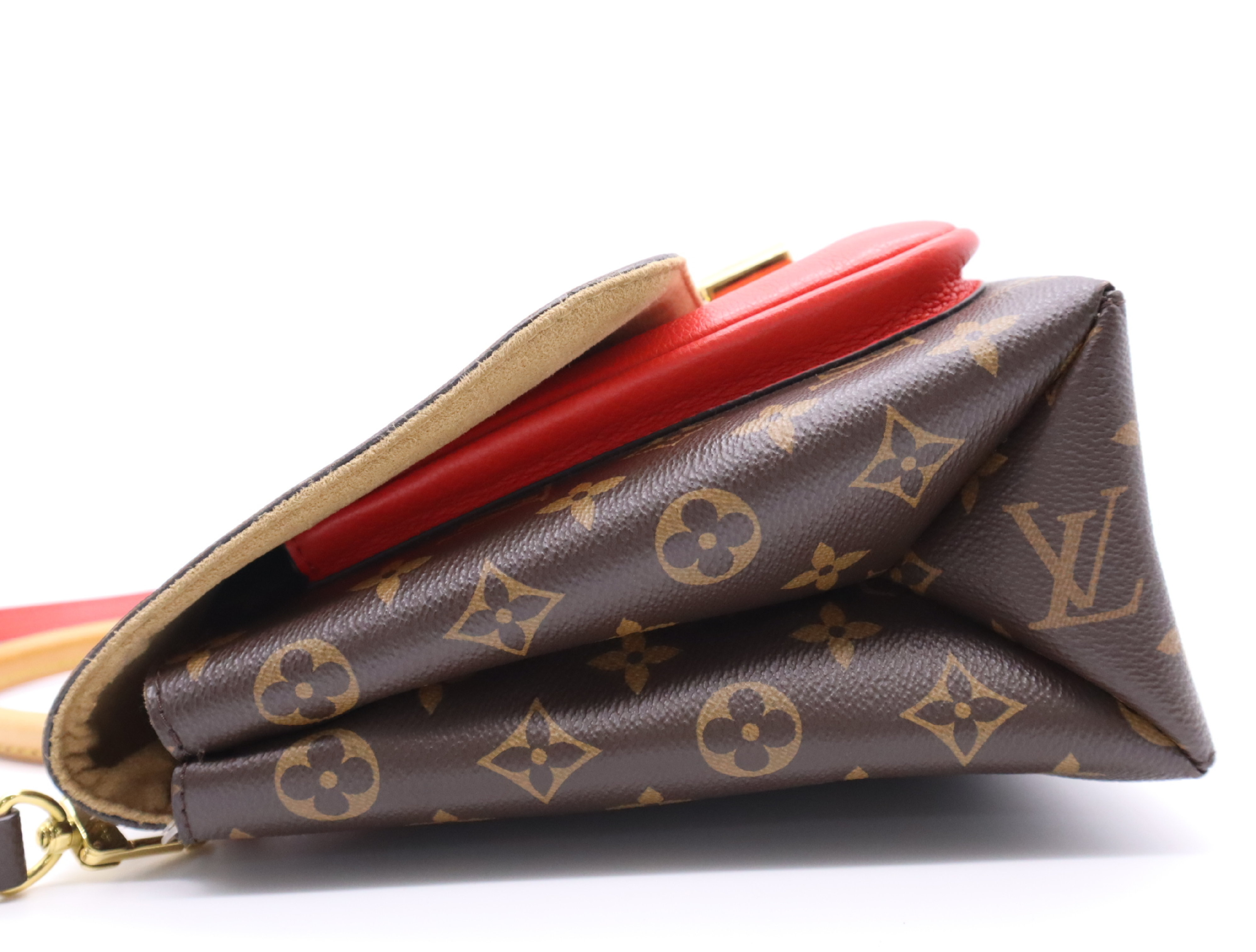 M44286 Monogram Marignan Coquelicot Shoulder Bag with Shoulder Strap and Dust Bag — view 3