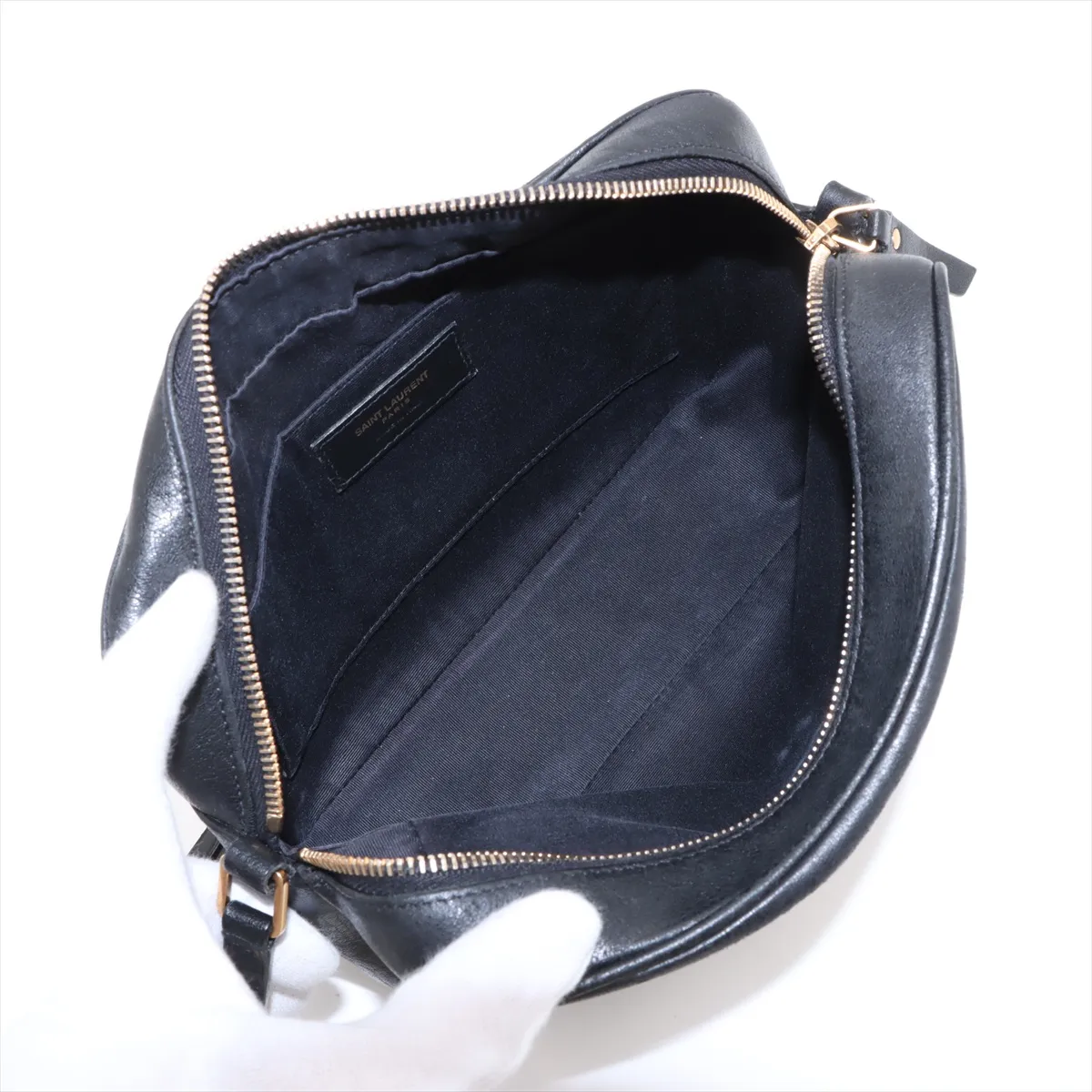 Roux Leather Shoulder Bag Black 612542 — view 6