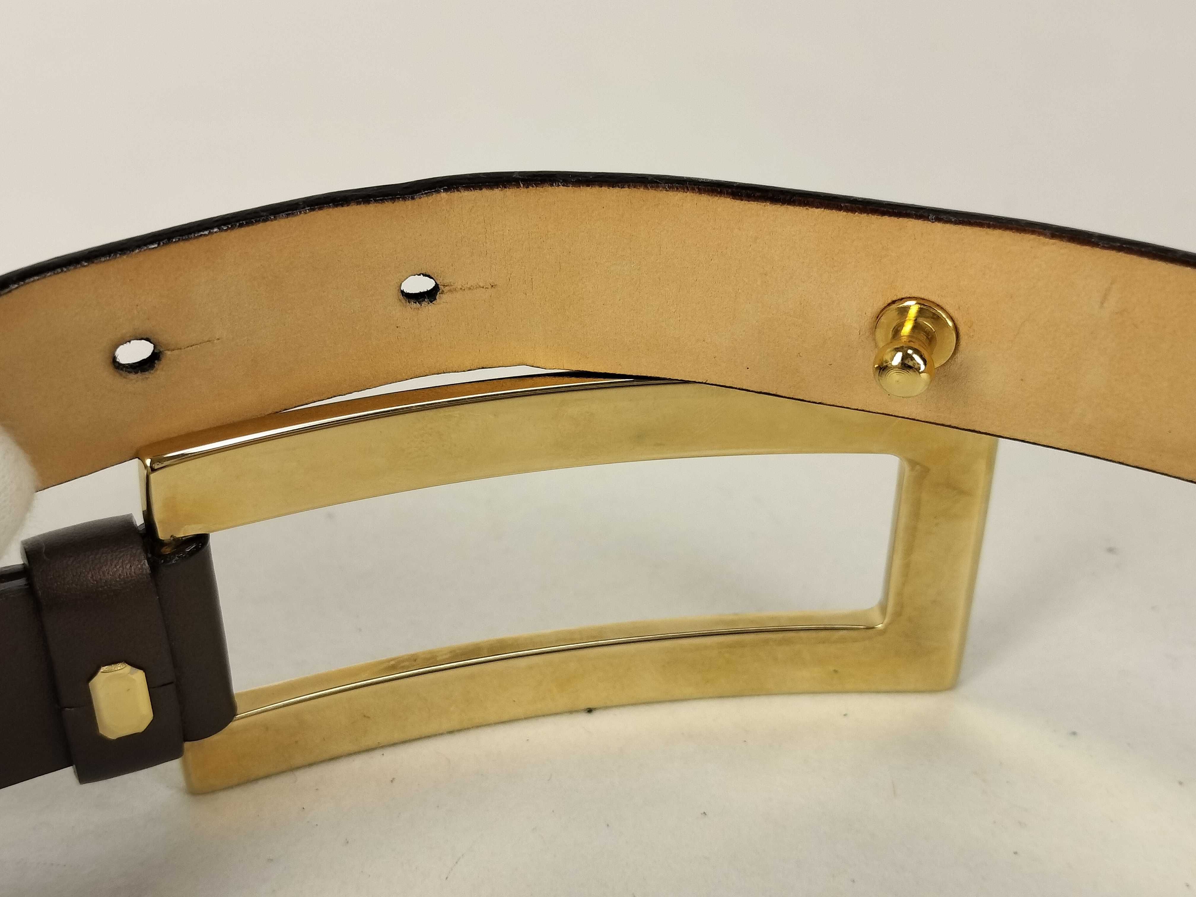 logo leather belt — view 3