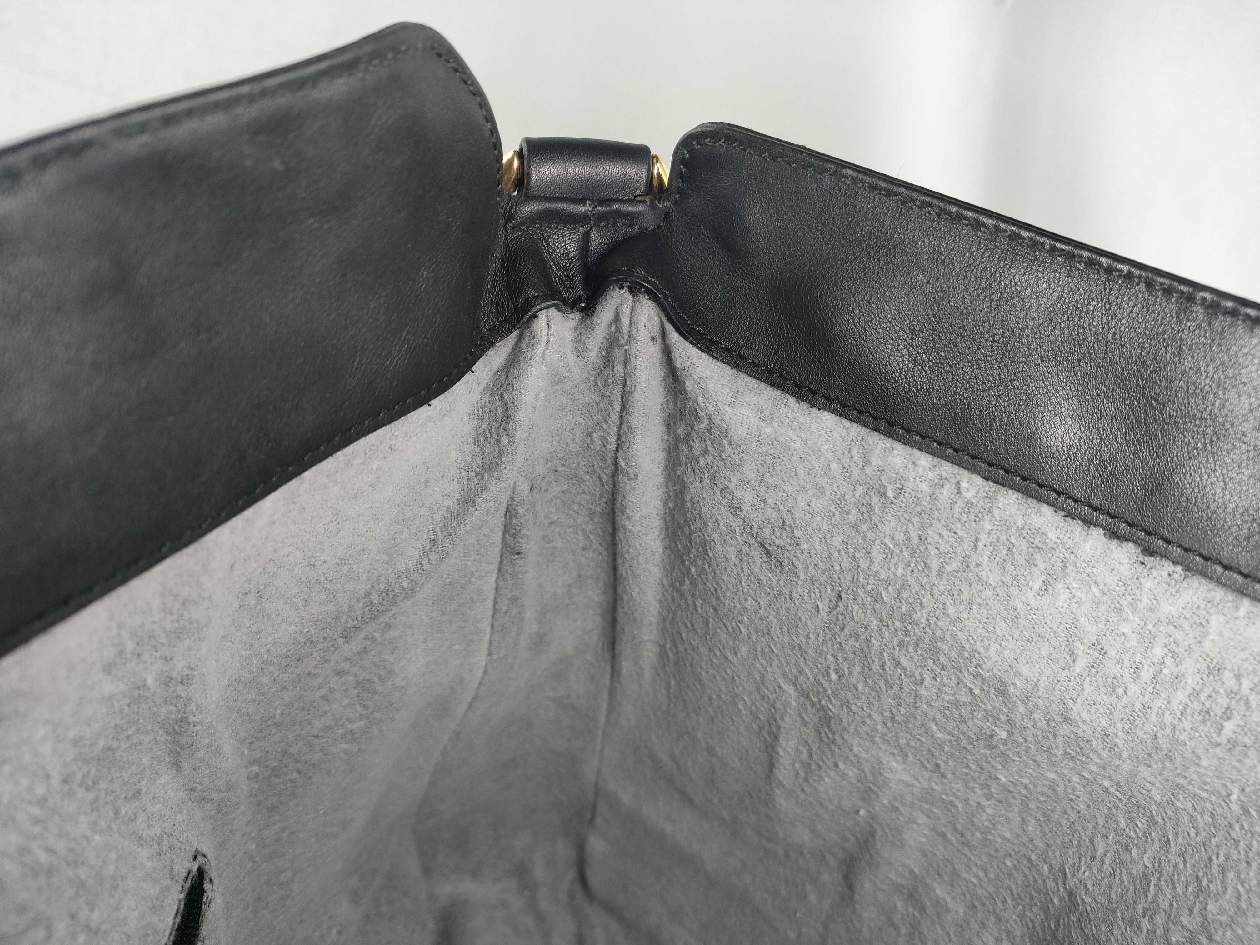 Bamboo Black Leather Handbag — view 9