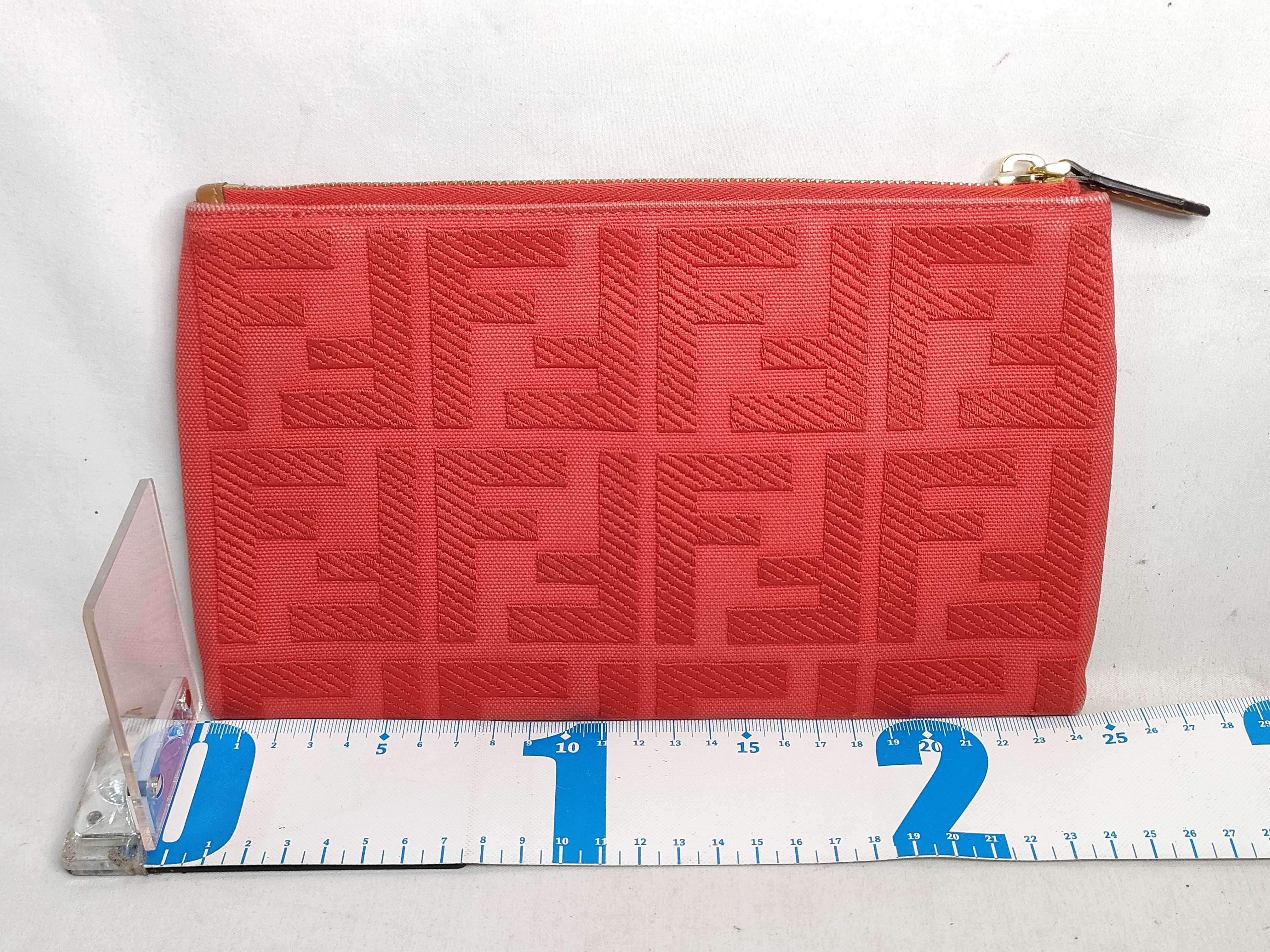 Zucca pattern Zucca canvas flat pouch 8N0148 pouch — view 2
