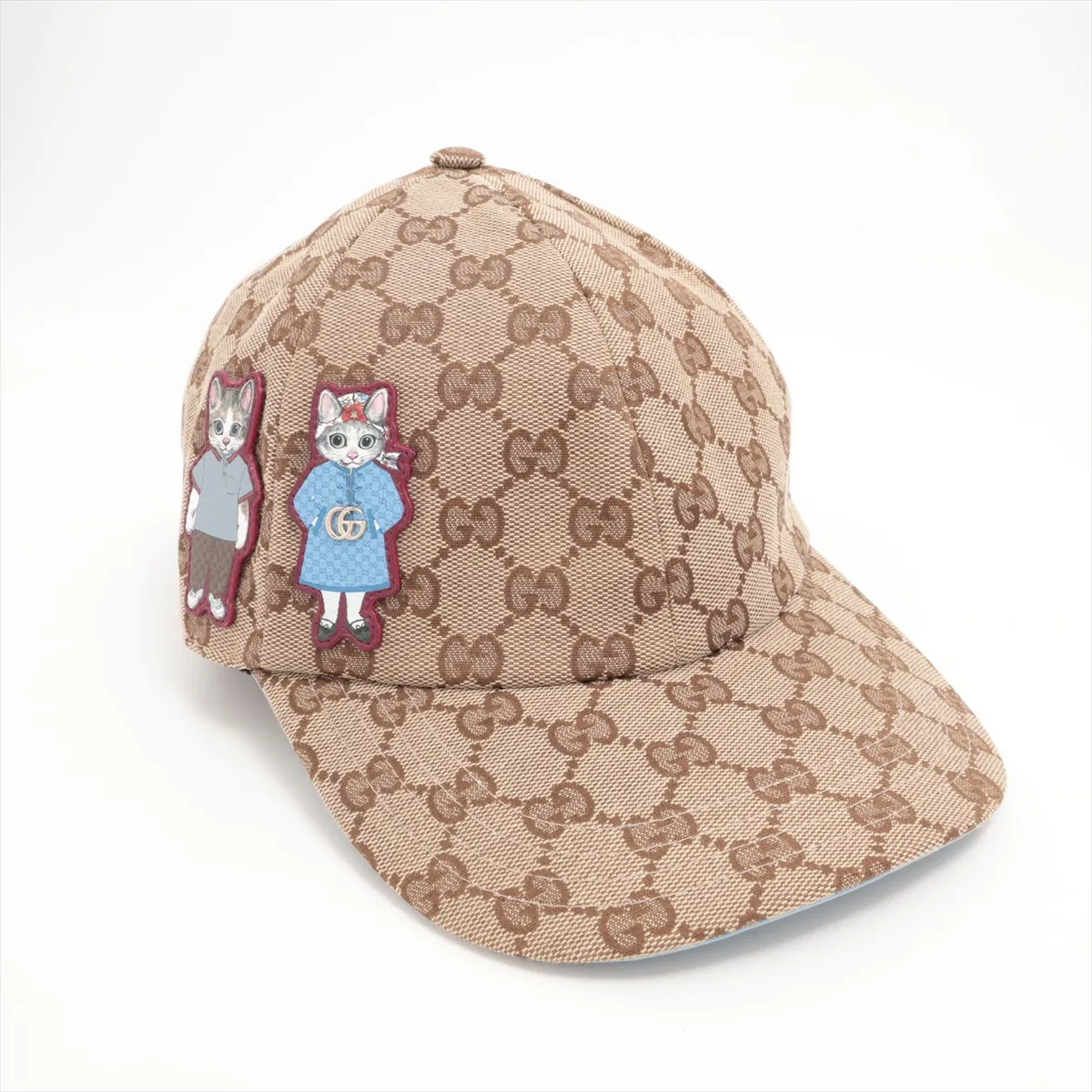 x Higuchi Yuko 847862 GG Canvas Cap M Polyester x Nylon Beige x Light Blue — view 2