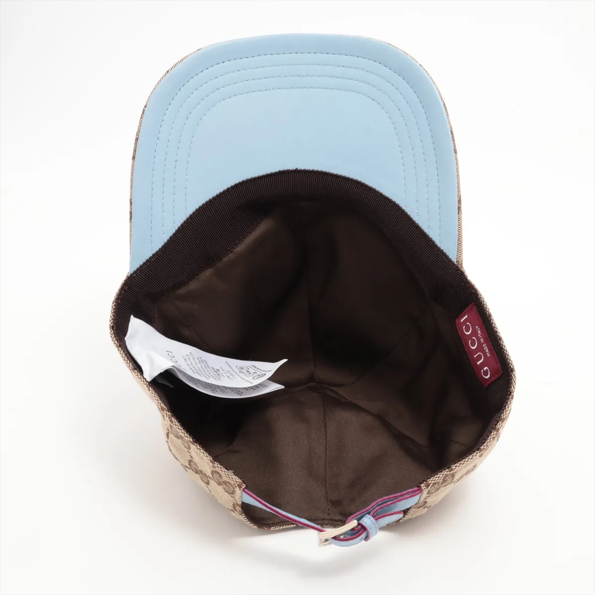 x Higuchi Yuko 847862 GG Canvas Cap M Polyester x Nylon Beige x Light Blue — view 4