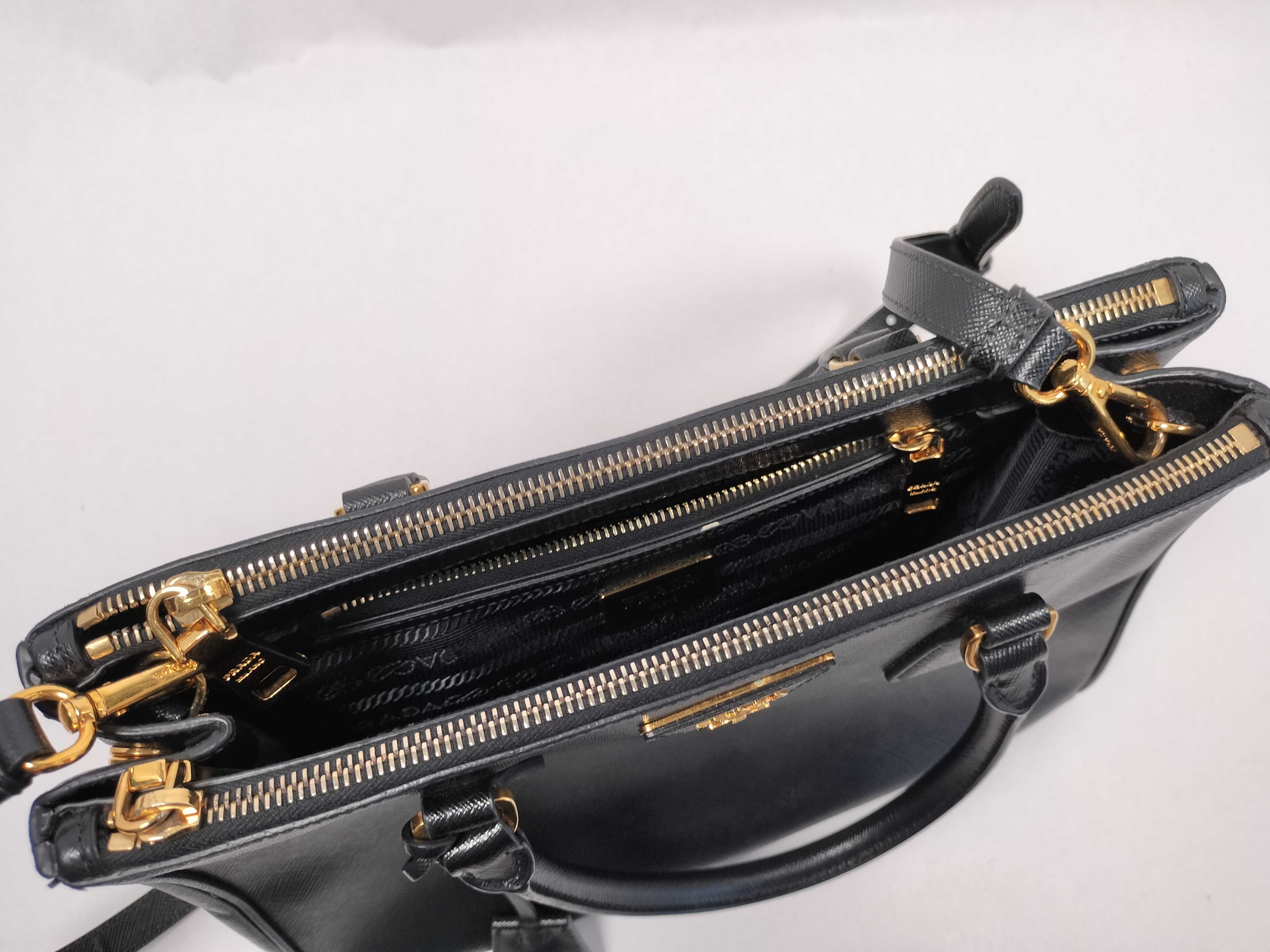HK-BN1801 Galleria Saffiano Black 2-Way Shoulder Bag (Handbag) — view 11