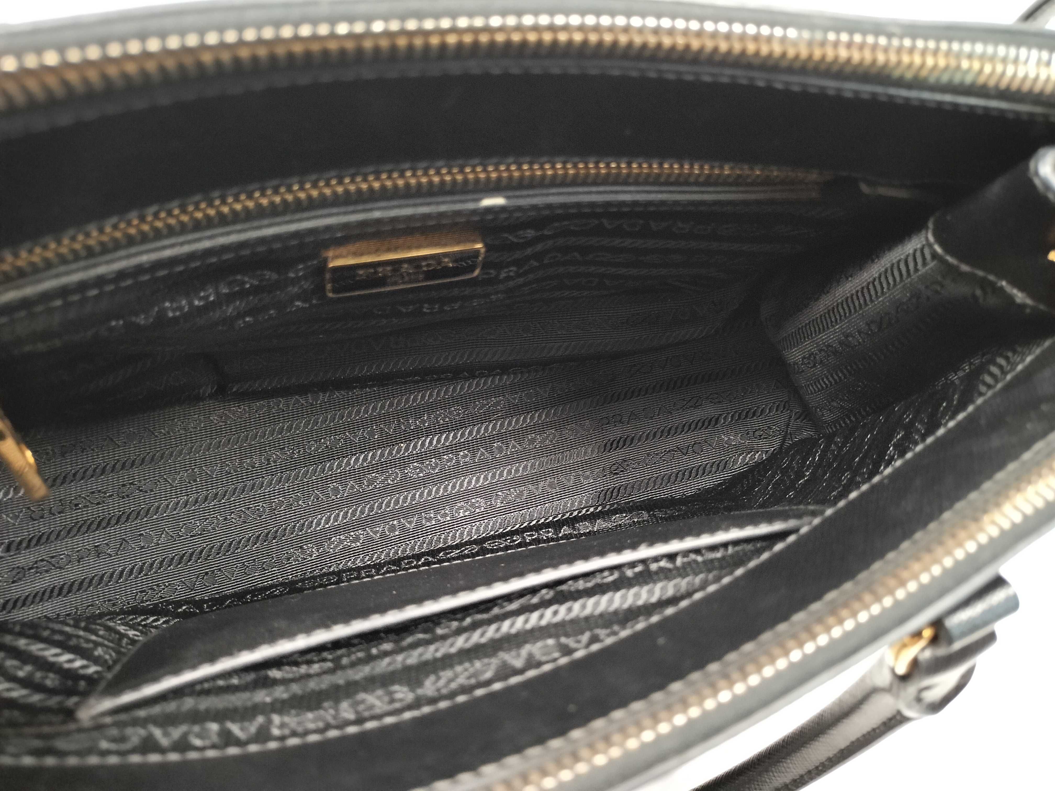 HK-BN1801 Galleria Saffiano Black 2-Way Shoulder Bag (Handbag) — view 8
