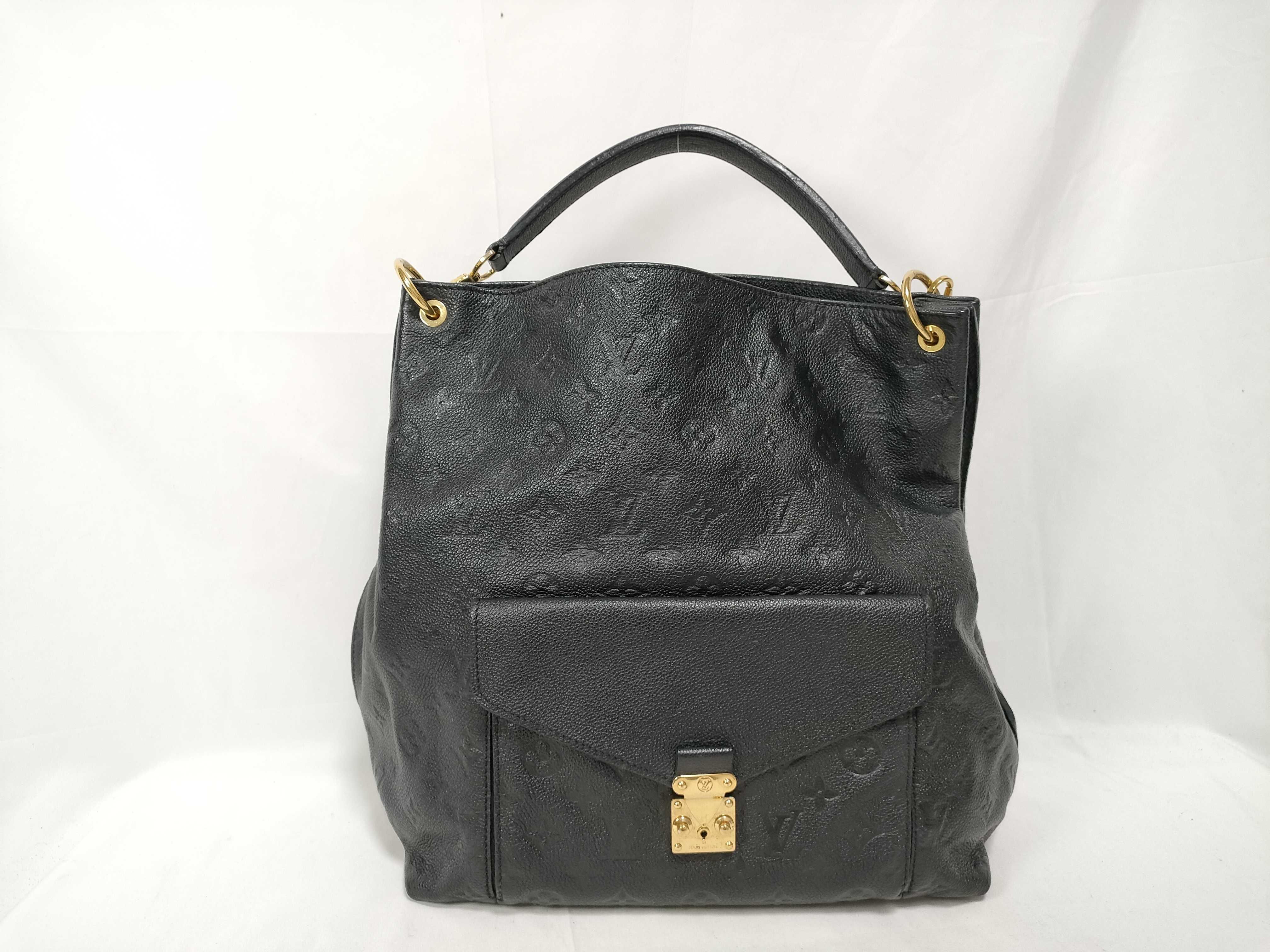Monogram Empreinte Louis Vuitton Monogram Empreinte Metis 2-way Black Handbag CA0124