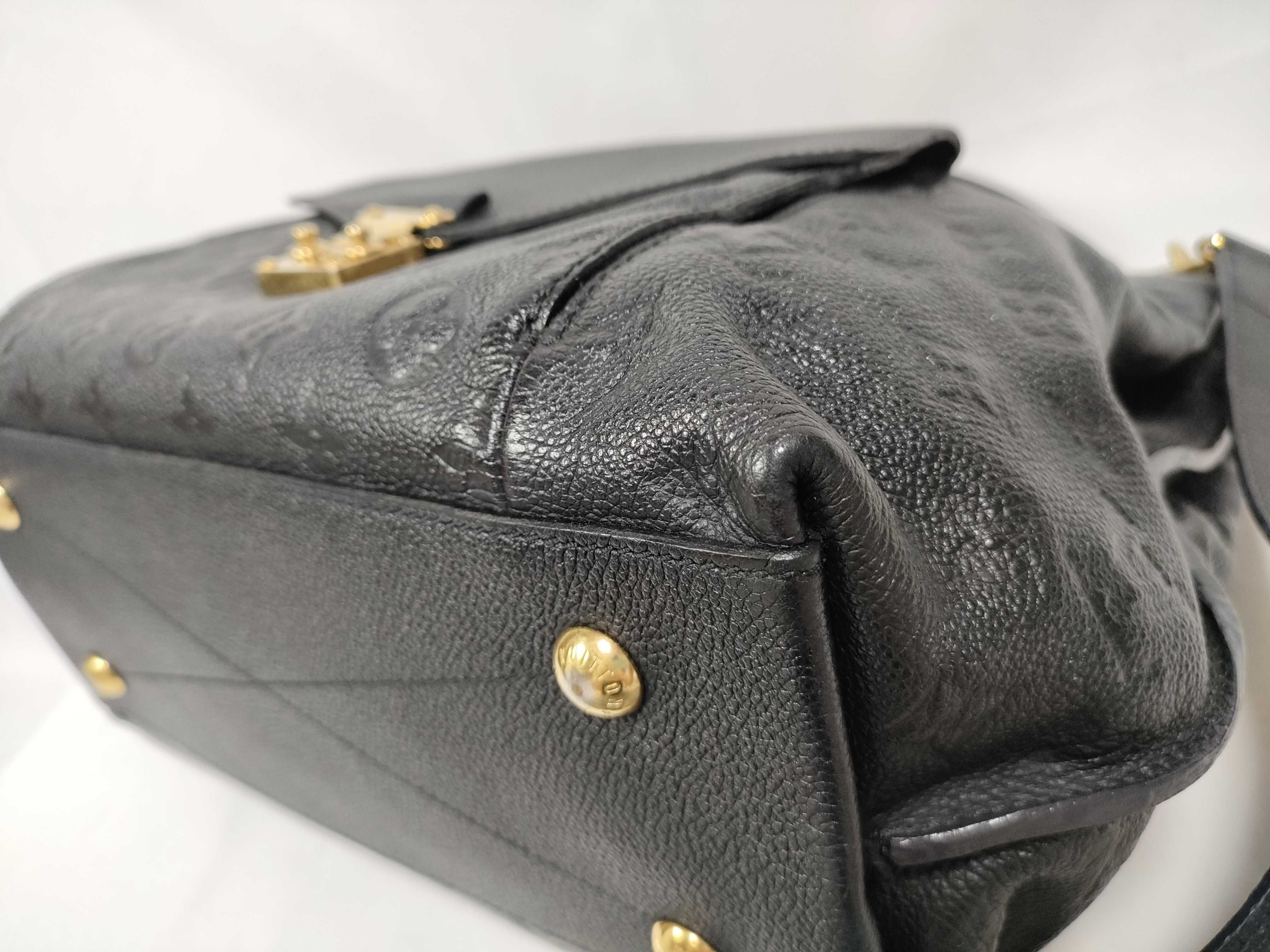 Monogram Empreinte Louis Vuitton Monogram Empreinte Metis 2-way Black Handbag CA0124 — view 4