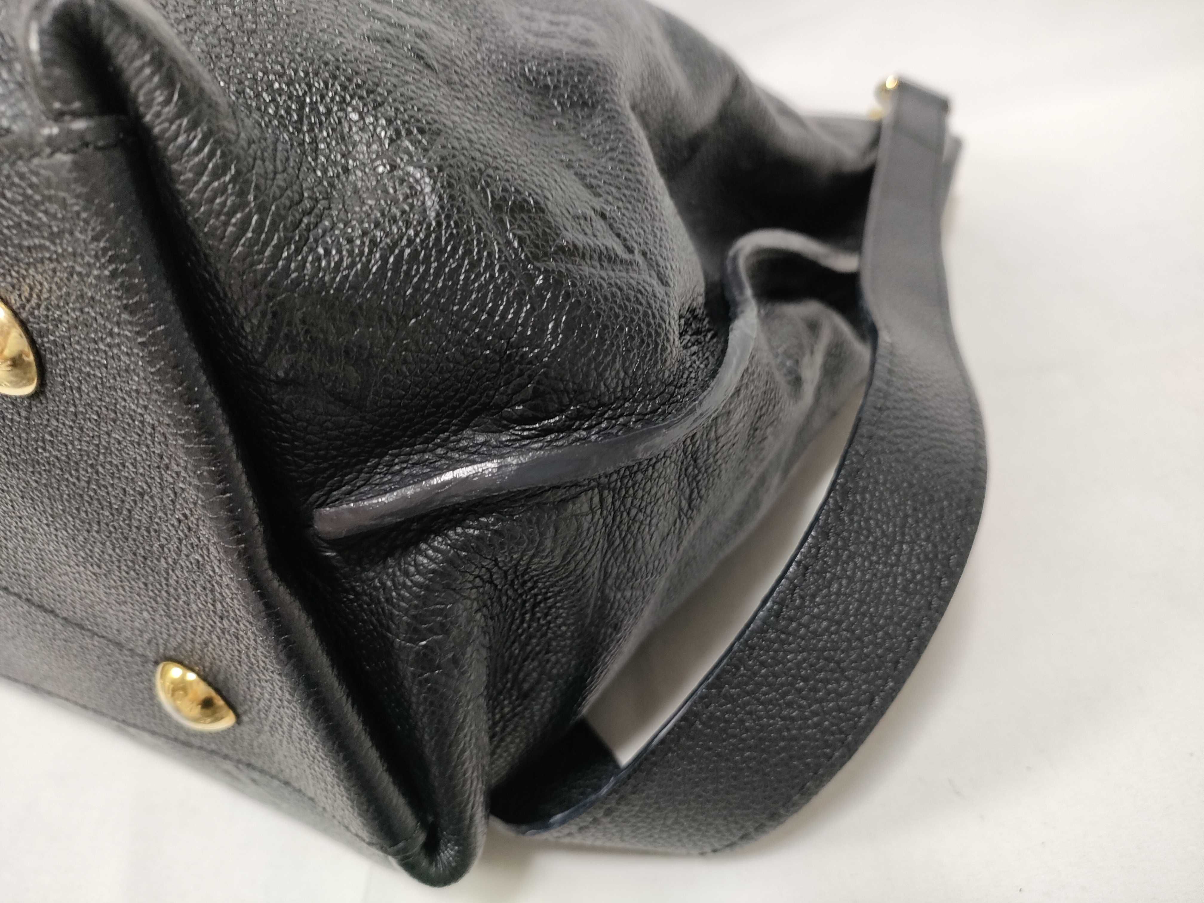 Monogram Empreinte Louis Vuitton Monogram Empreinte Metis 2-way Black Handbag CA0124 — view 5