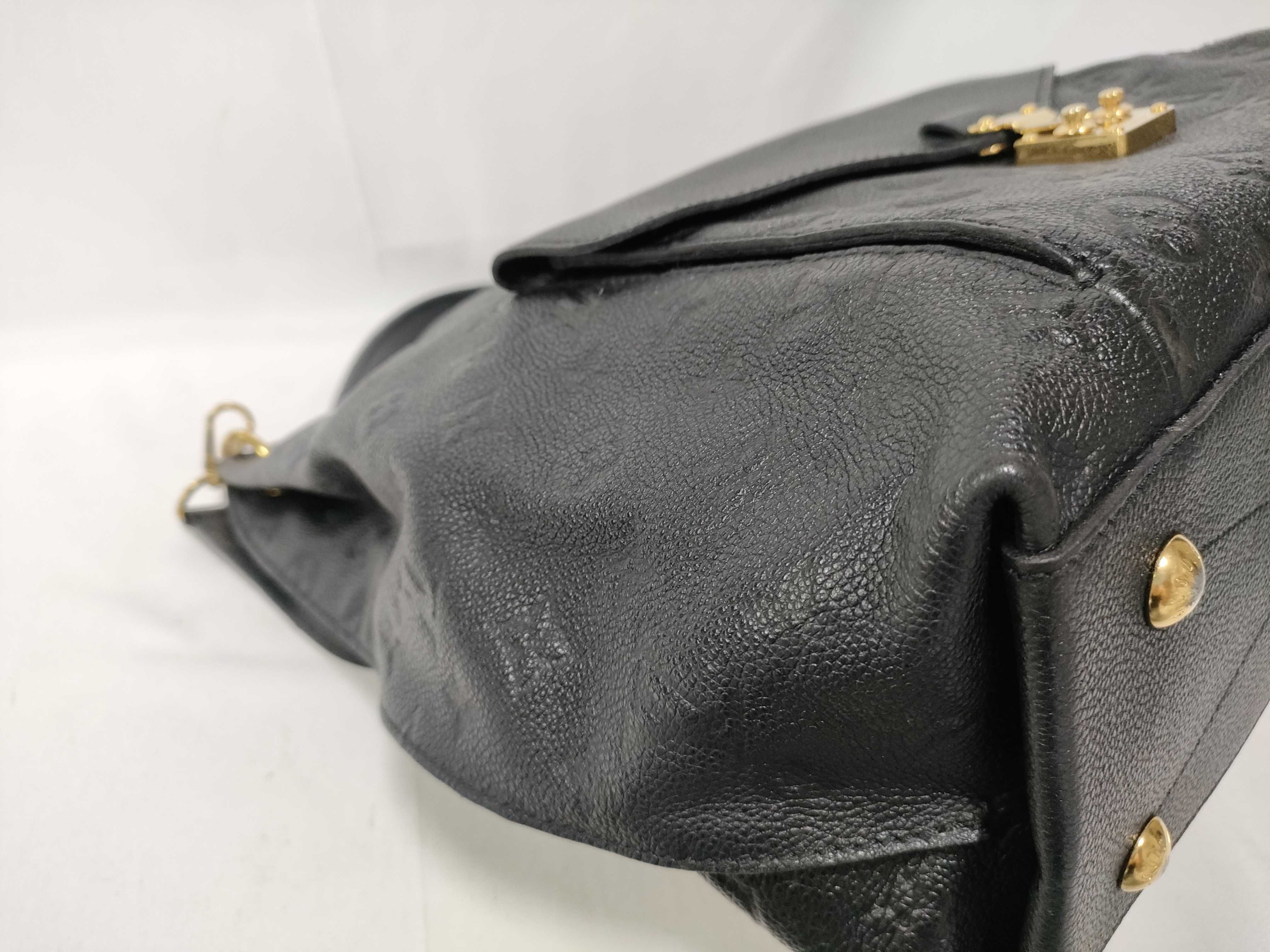 Monogram Empreinte Louis Vuitton Monogram Empreinte Metis 2-way Black Handbag CA0124 — view 6