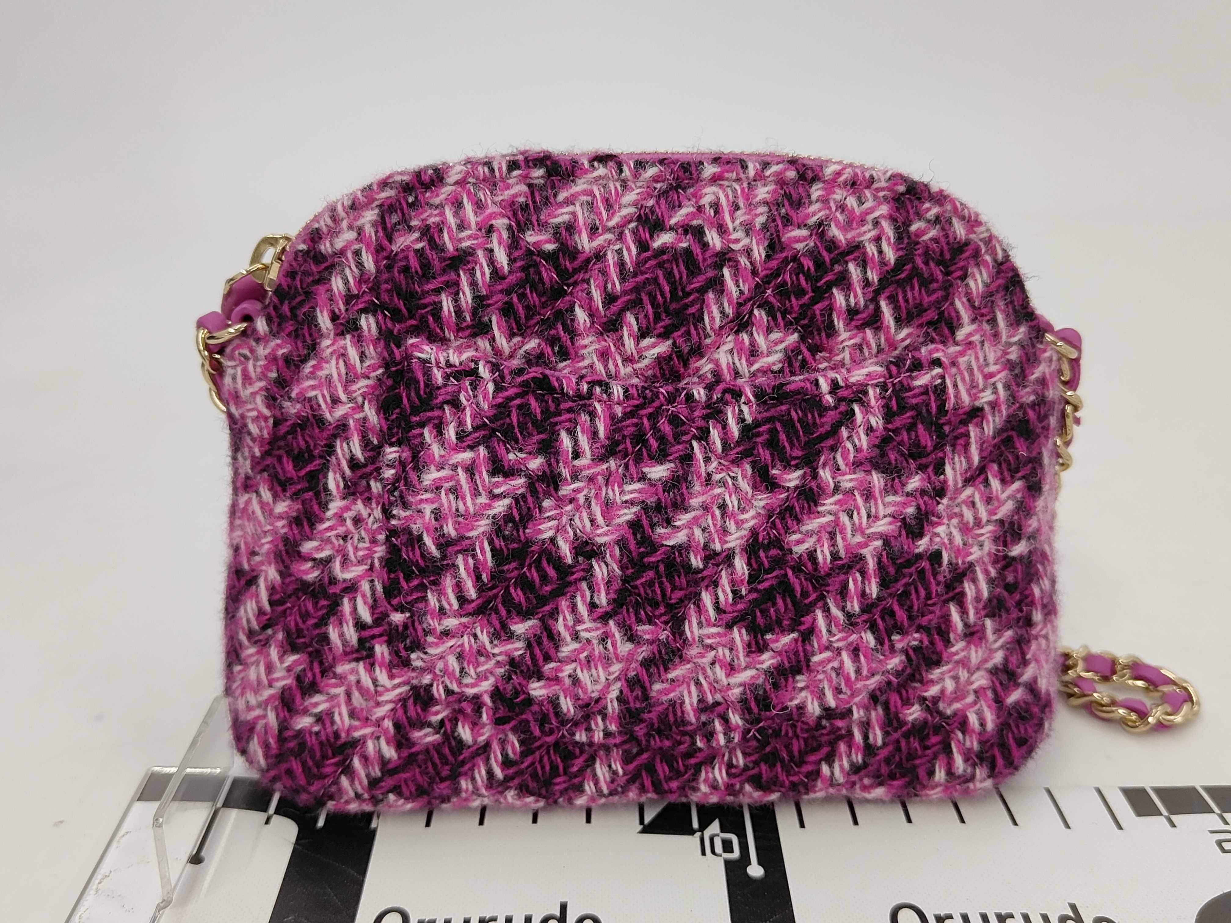 Coco Mark Tweed Shoulder Bag (with sticker) — view 2