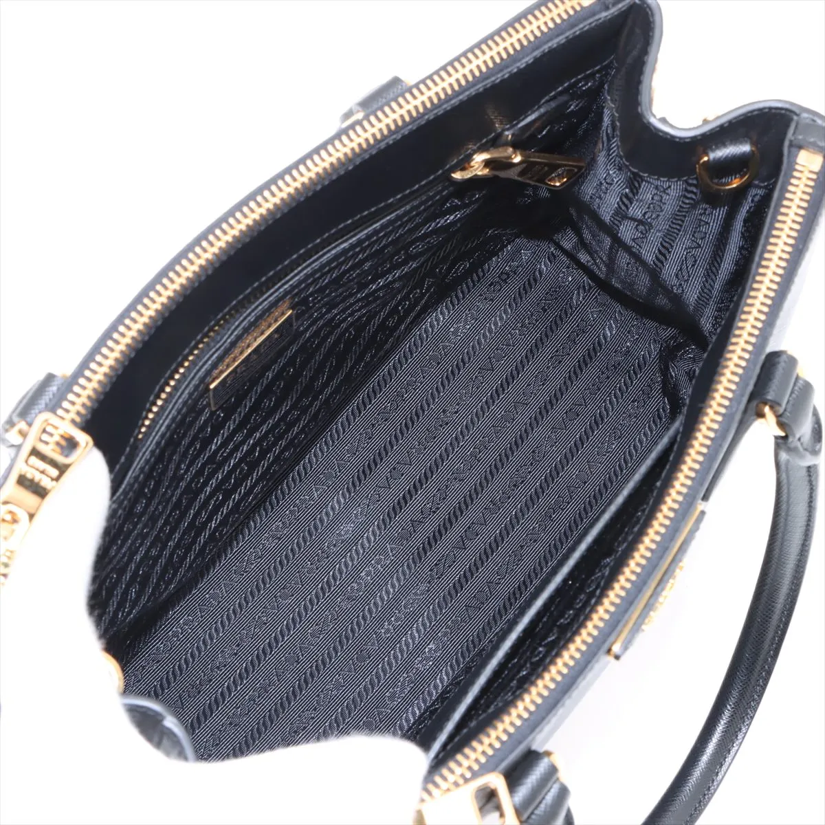 Saffiano Luxe Leather 2WAY Handbag Black BN2863 — view 8