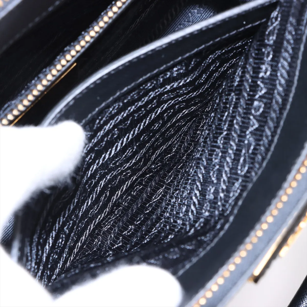 Saffiano Luxe Leather 2WAY Handbag Black BN2863 — view 10