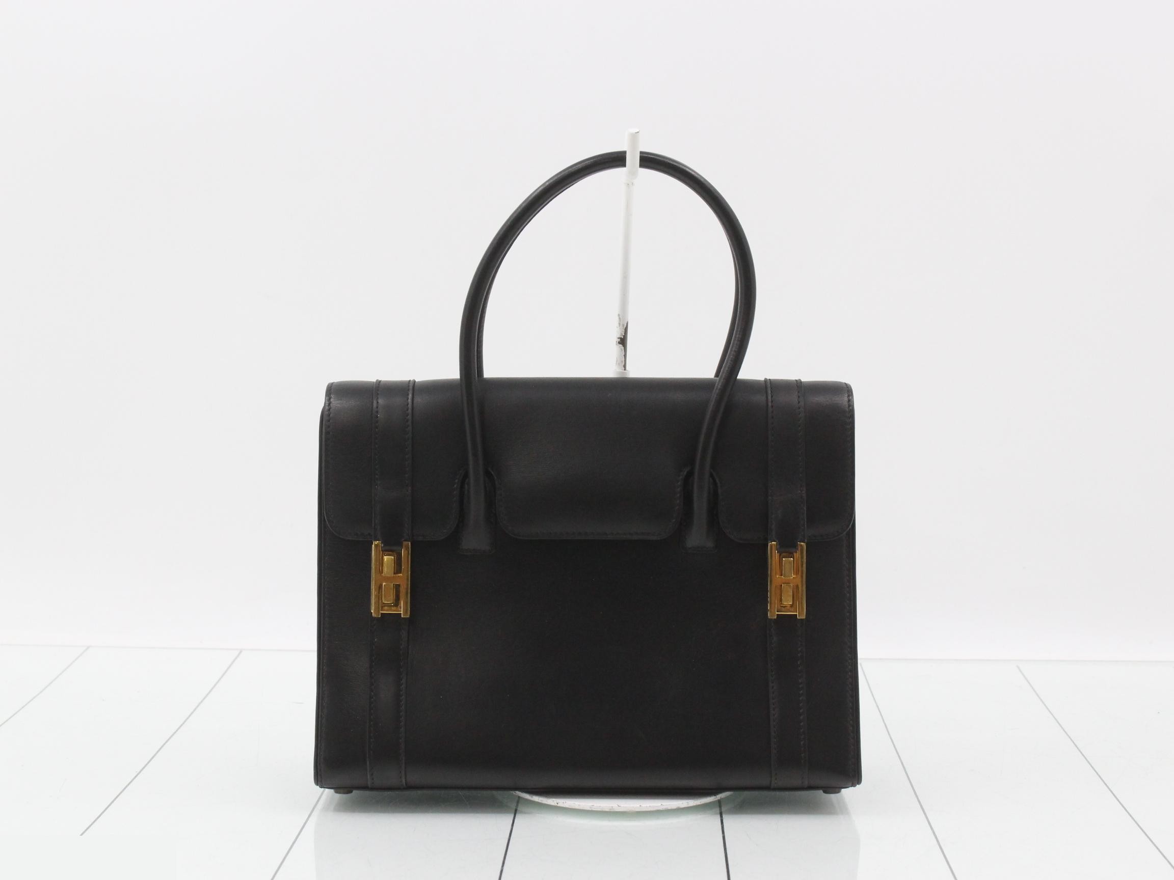 Drag 32 Box Calf Dark Brown Gold Hardware