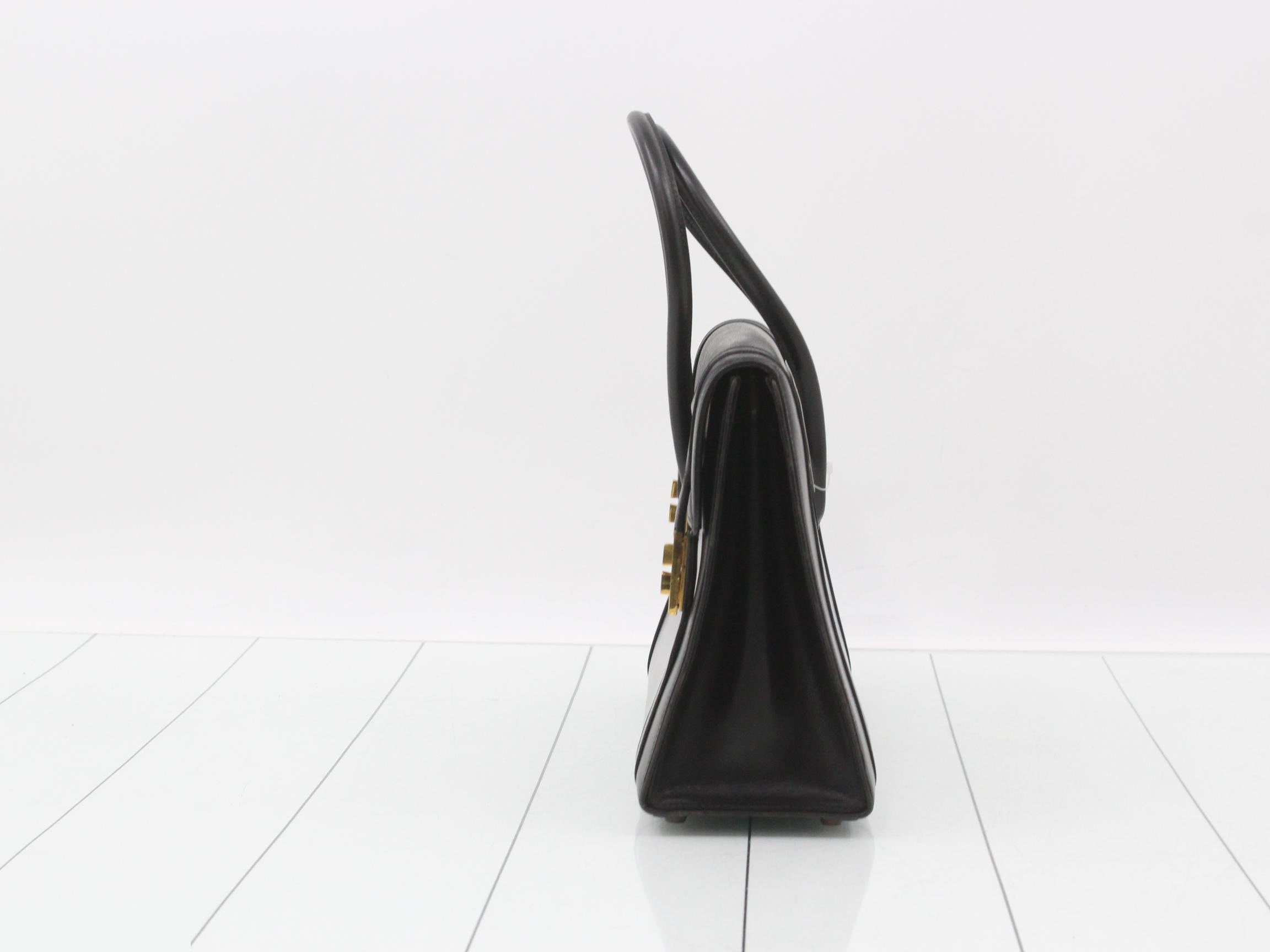 Drag 32 Box Calf Dark Brown Gold Hardware — view 3