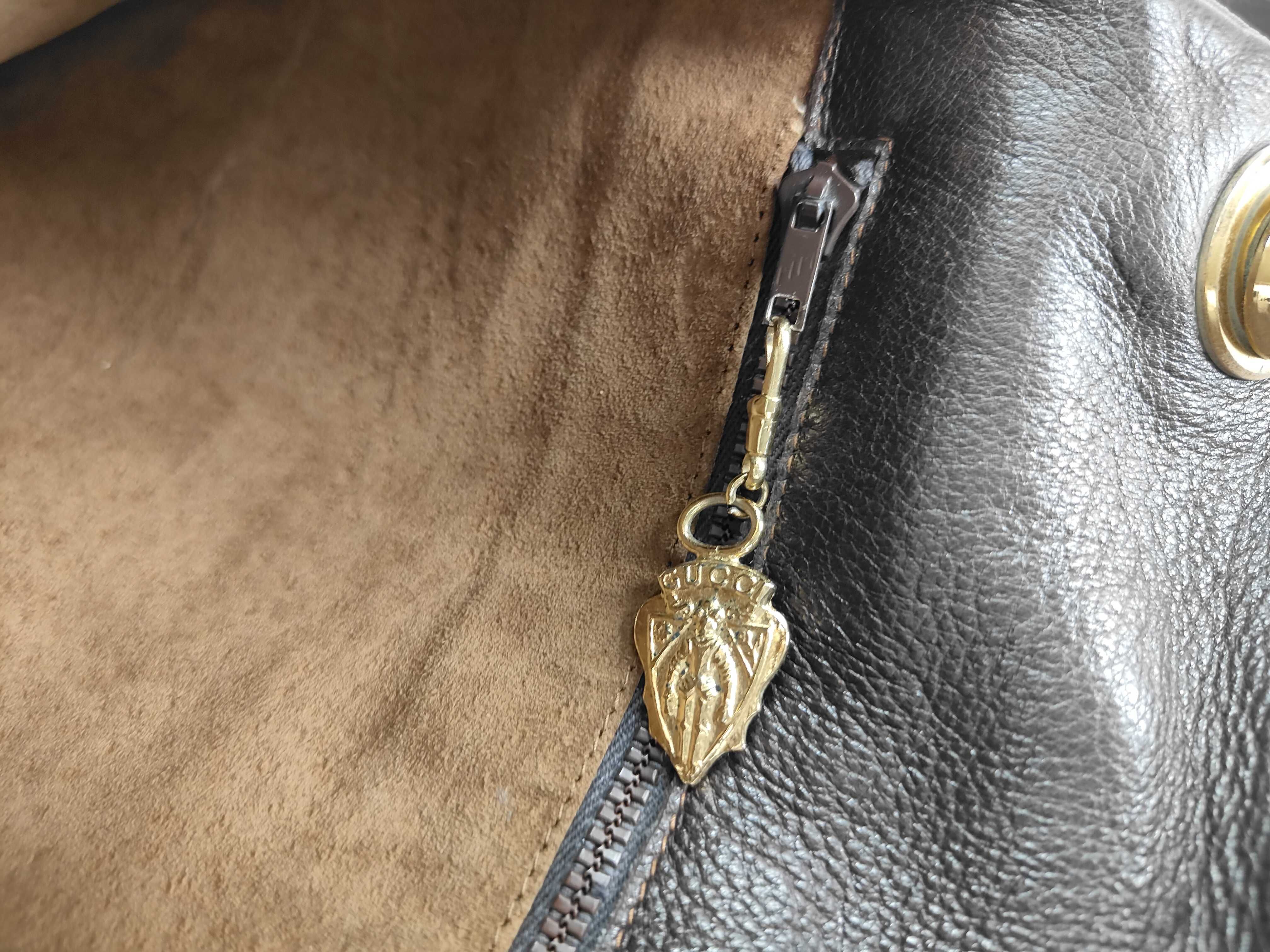 brown leather shoulder bag — view 11