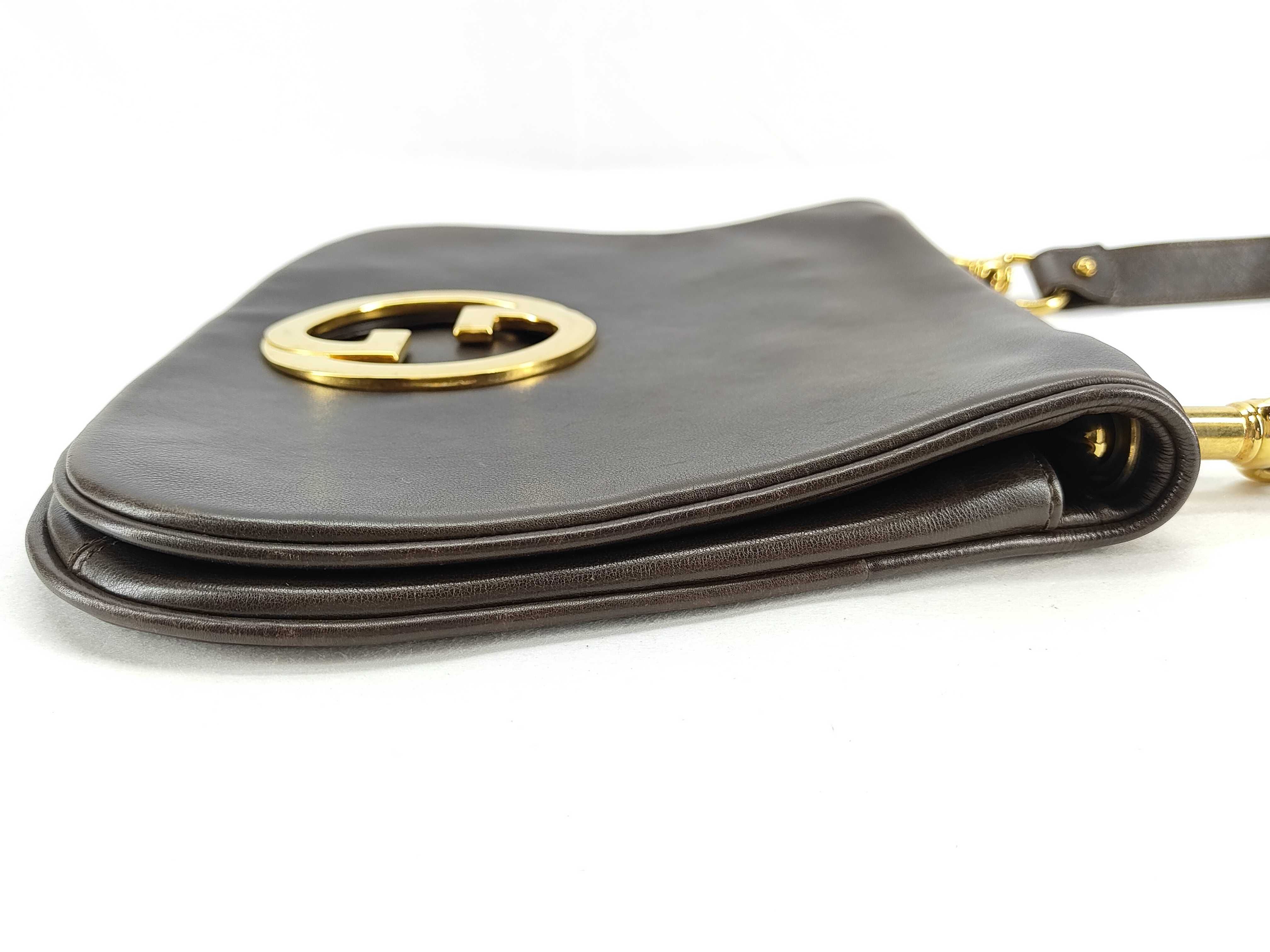 brown leather shoulder bag — view 14