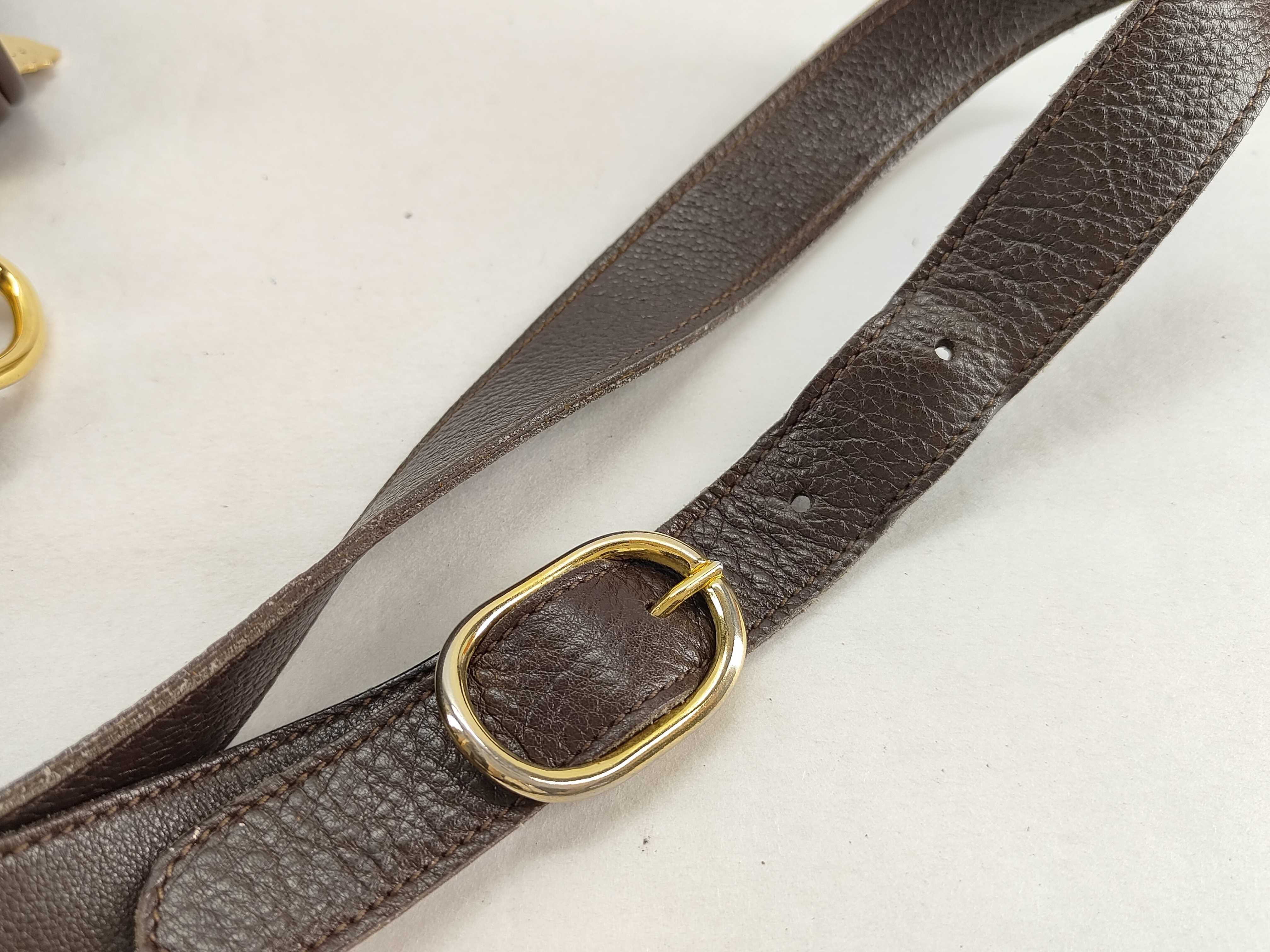 brown leather shoulder bag — view 4
