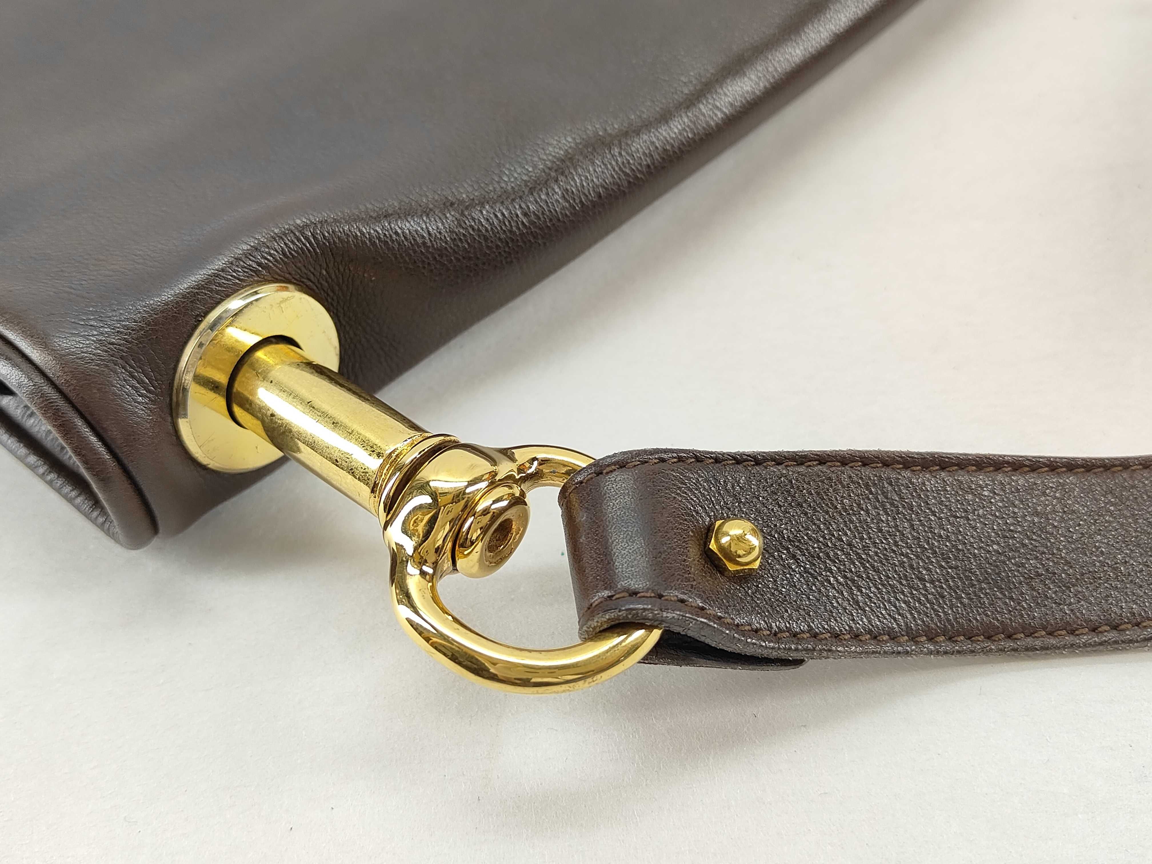 brown leather shoulder bag — view 5