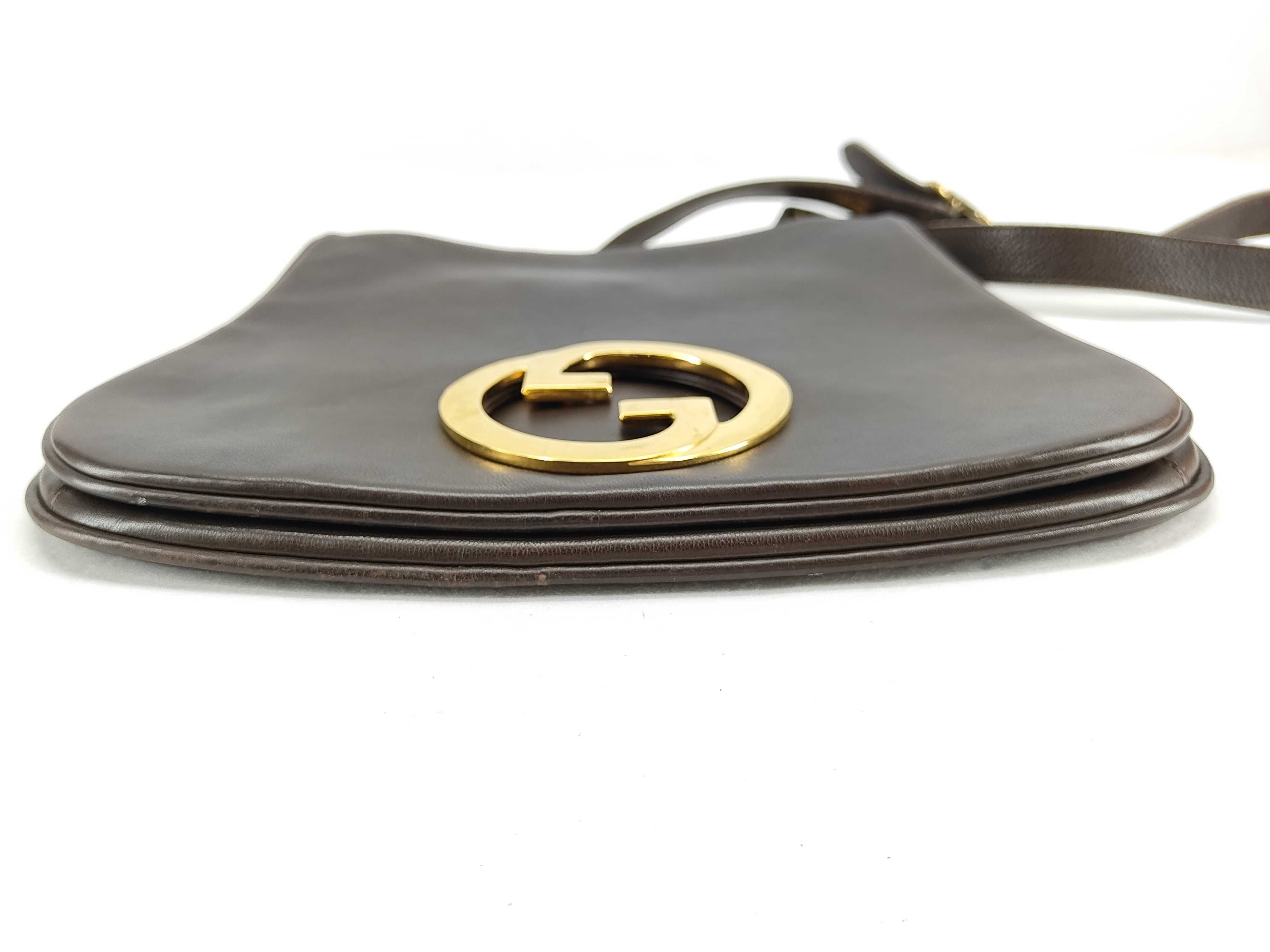 brown leather shoulder bag — view 7