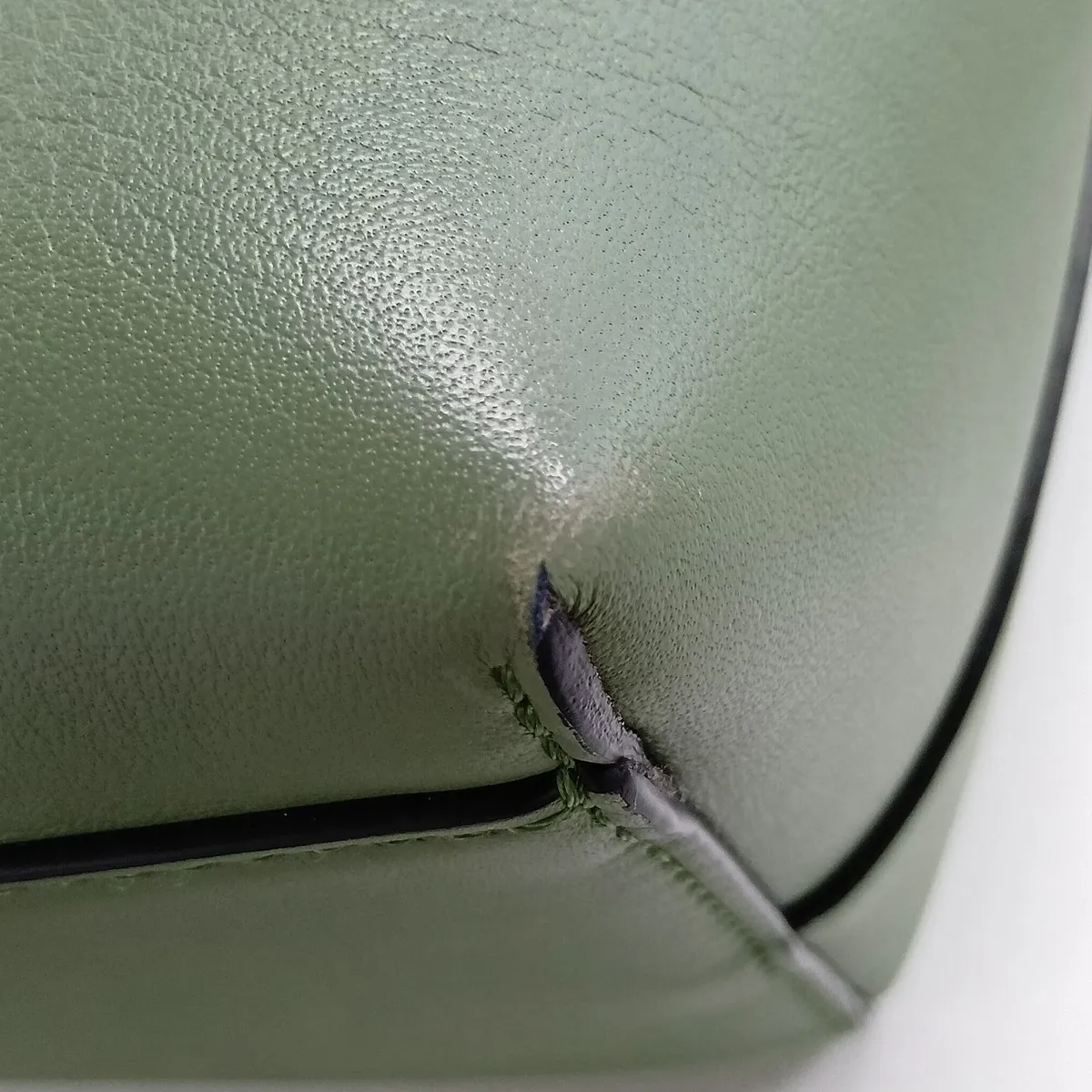 Anagram Leather 2-Way Tote Bag, Green — view 14
