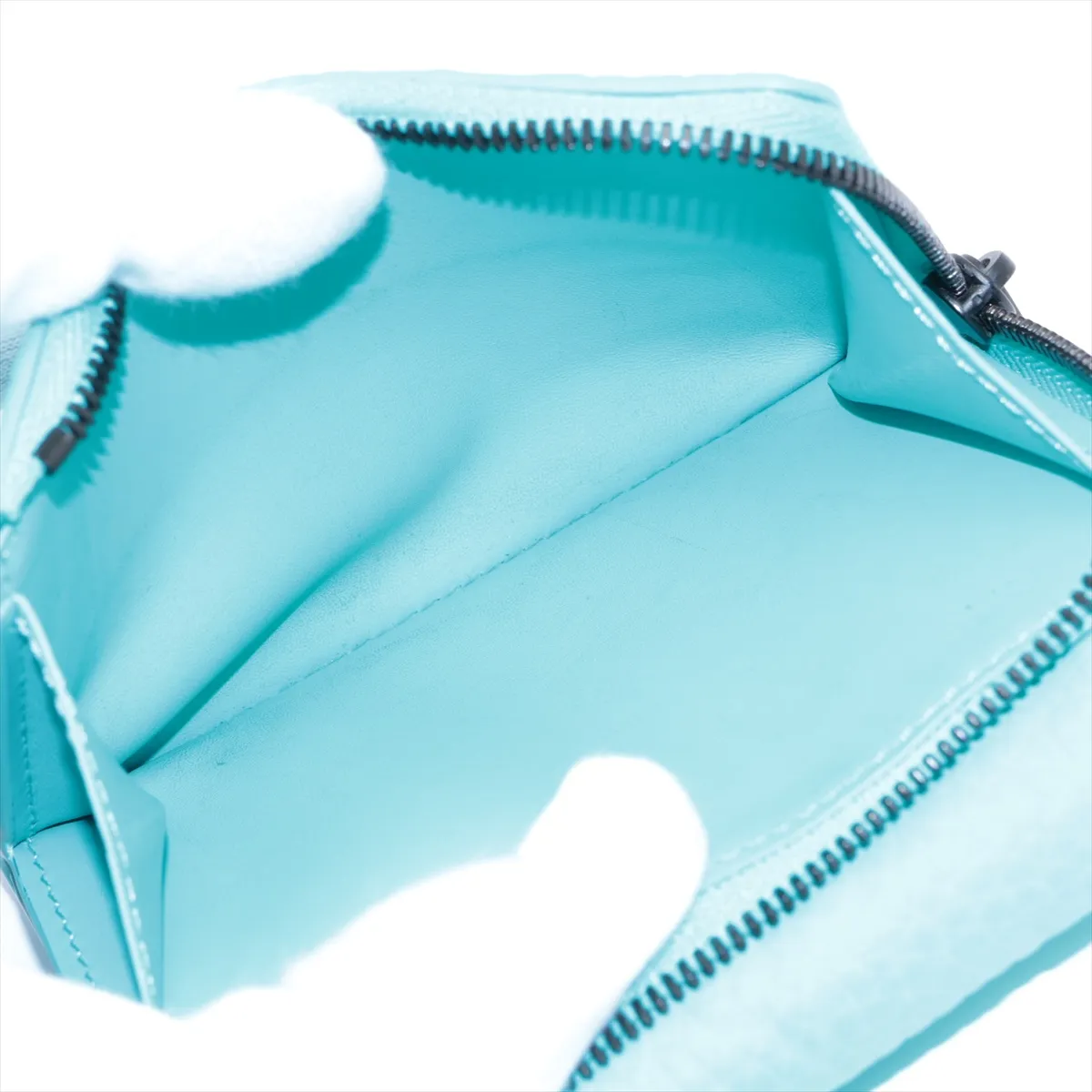 Taurillon Portefeuille Pilot M11500 Turquoise Blue Compact Wallet (RFID Activated) — view 6