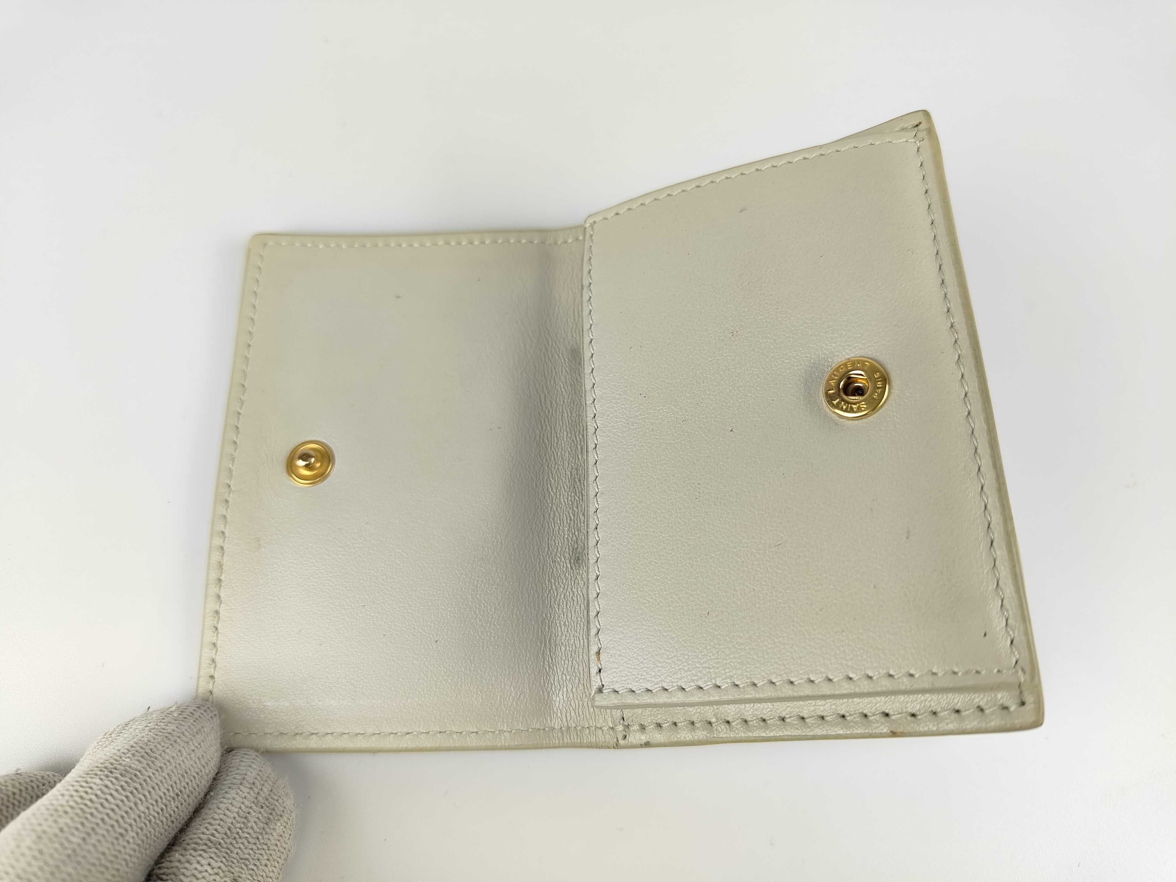 White Leather Folding Wallet — view 13