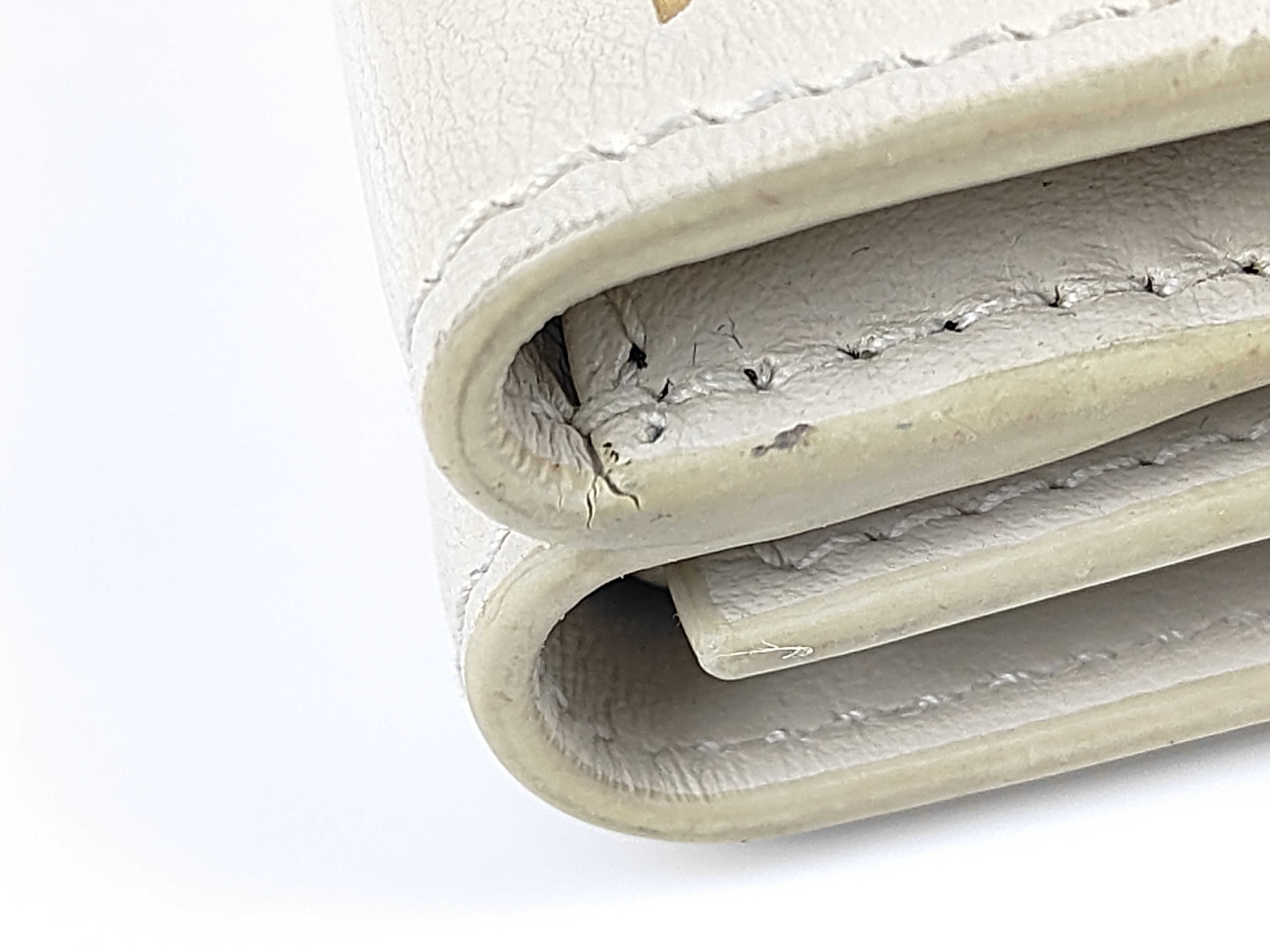 White Leather Folding Wallet — view 5