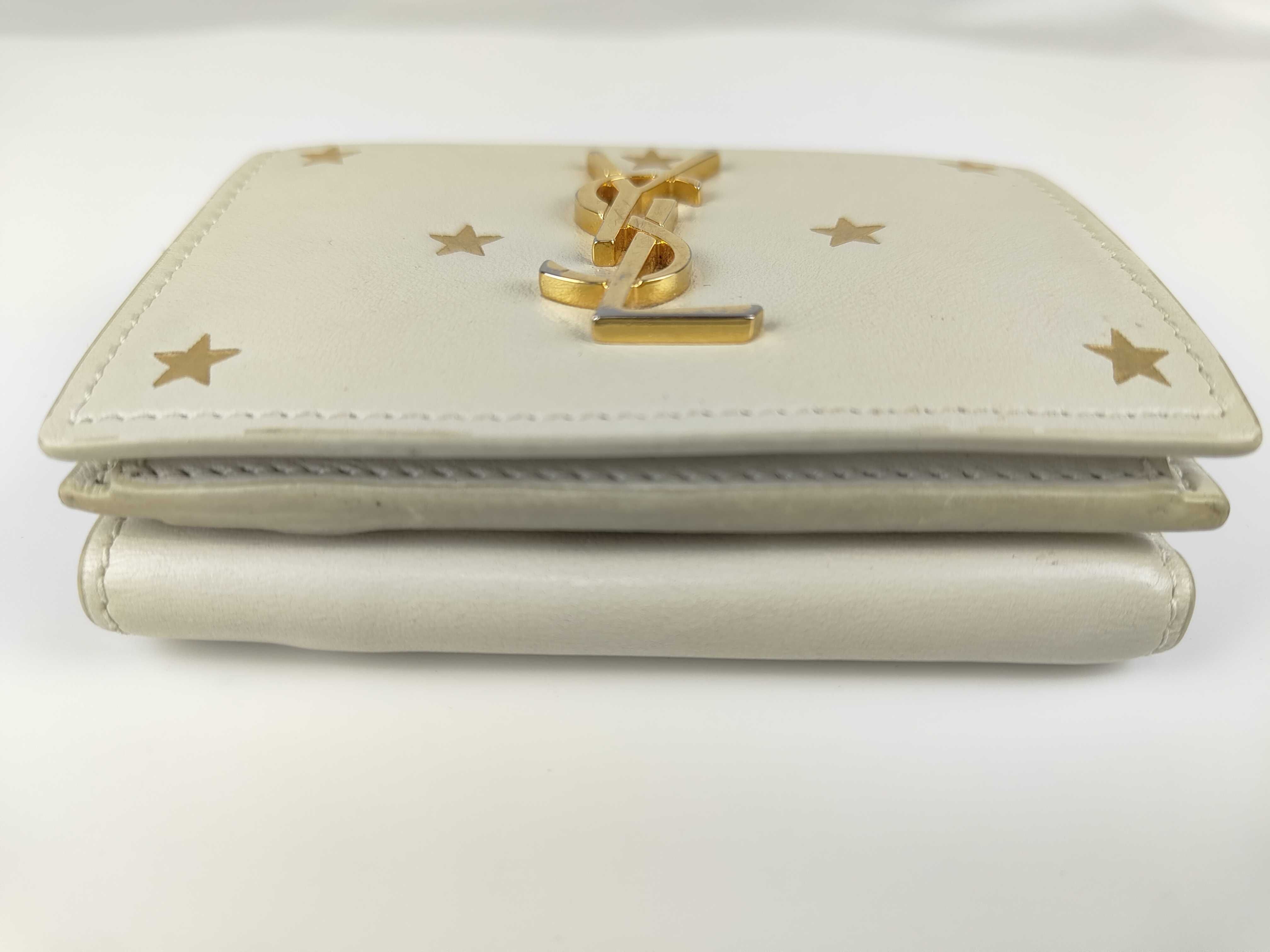 White Leather Folding Wallet — view 6