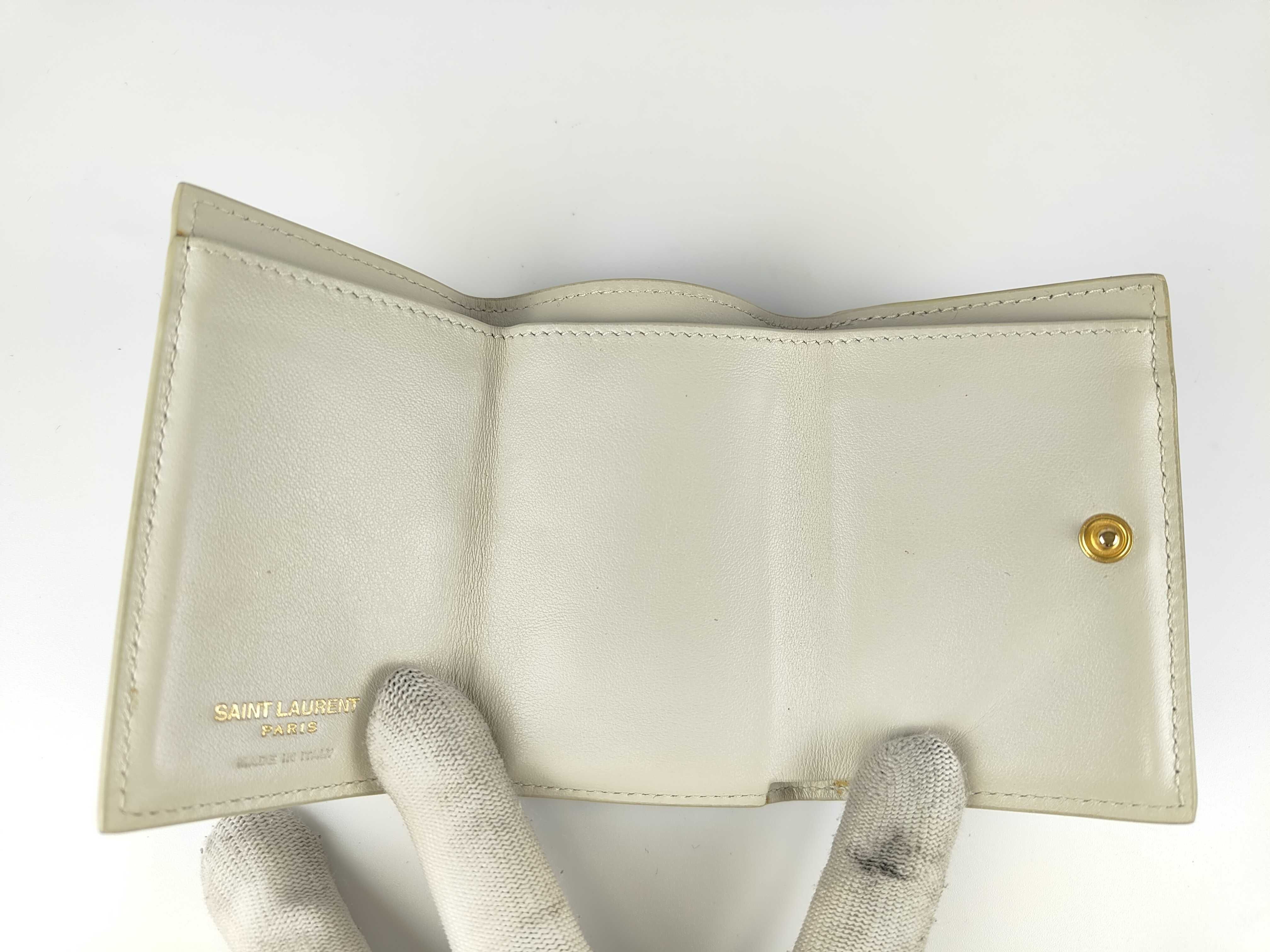 White Leather Folding Wallet — view 7