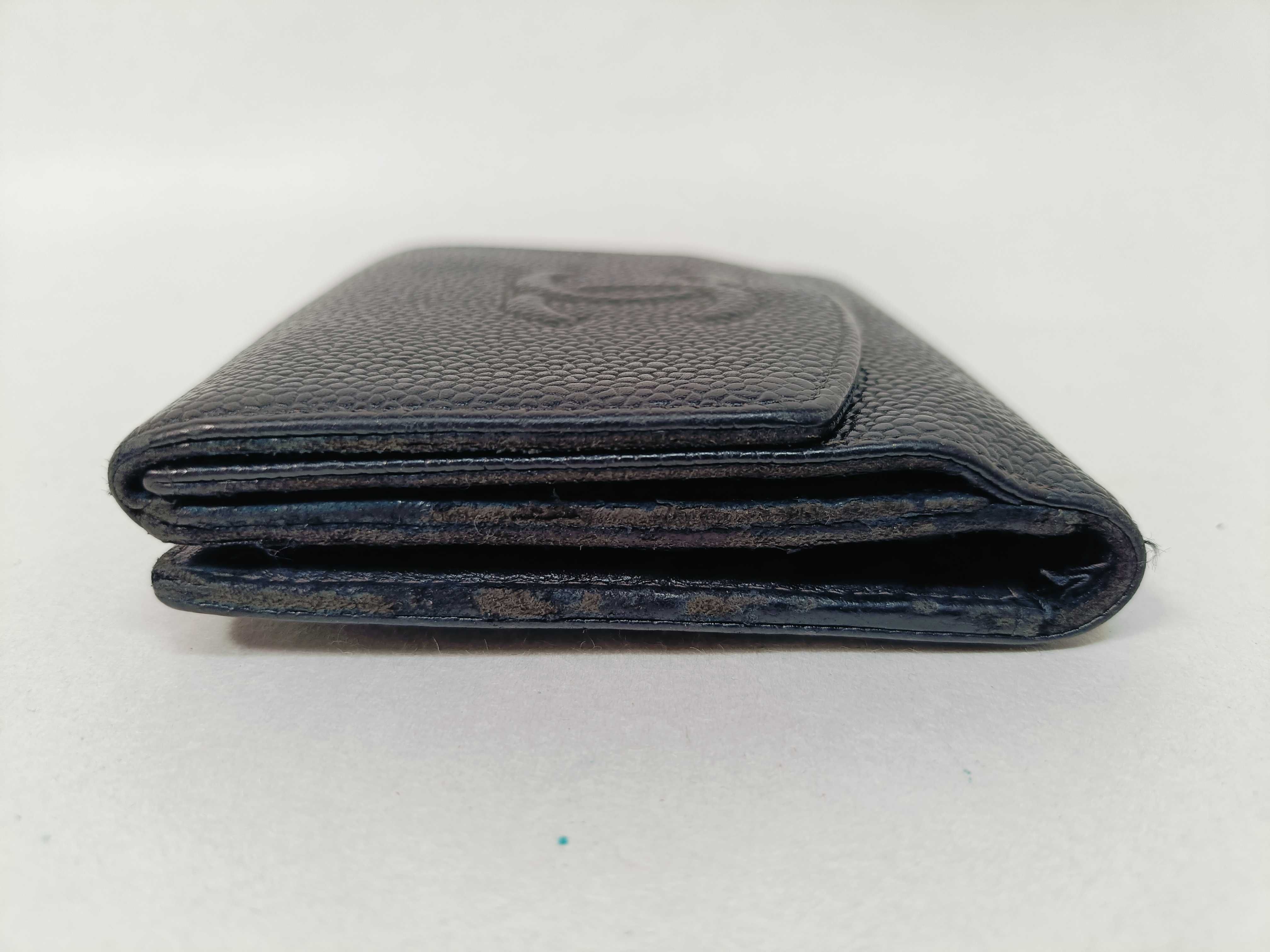 Caviar Skin Coco Mark/Black Wallet — view 3