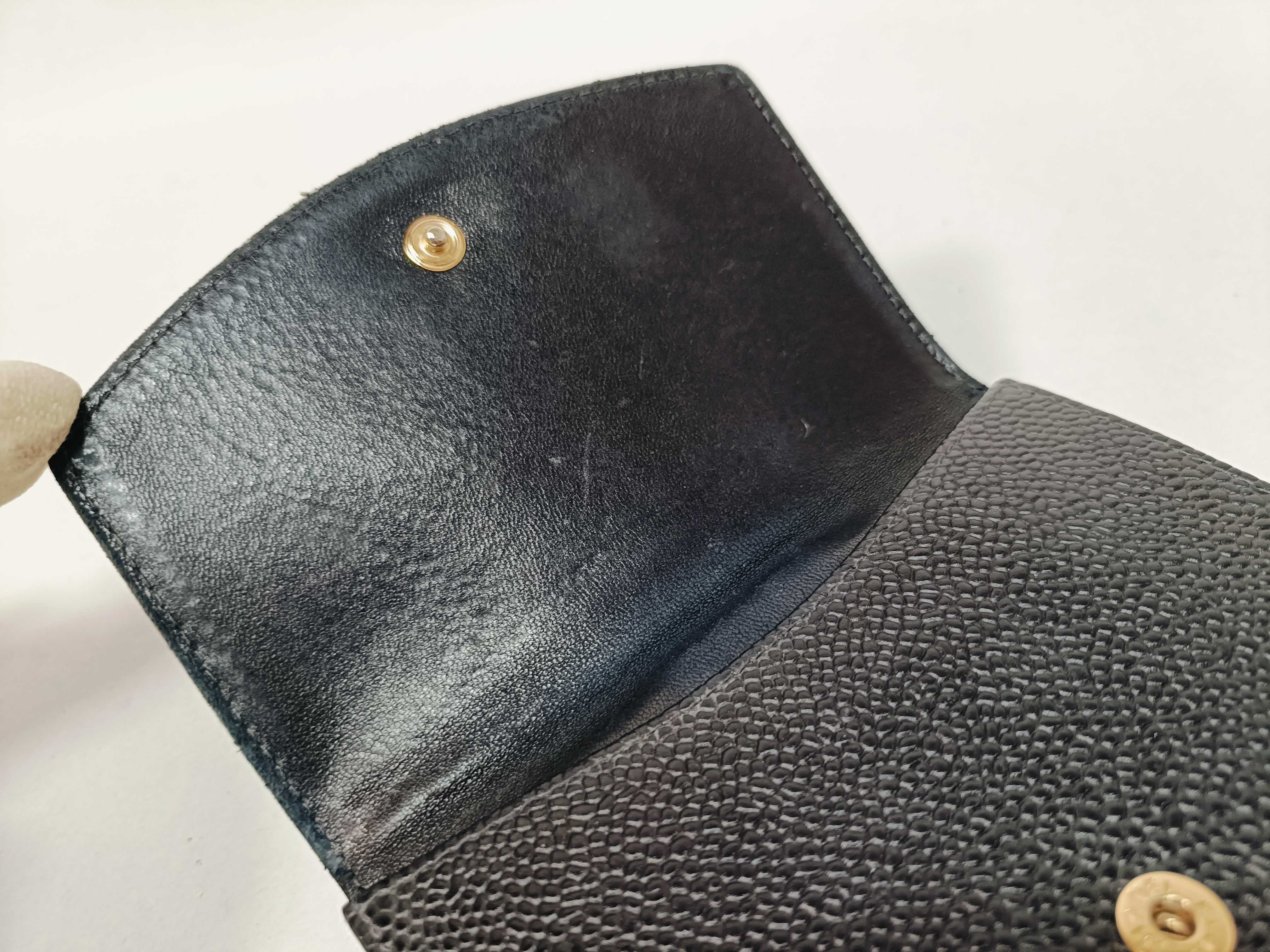 Caviar Skin Coco Mark/Black Wallet — view 7