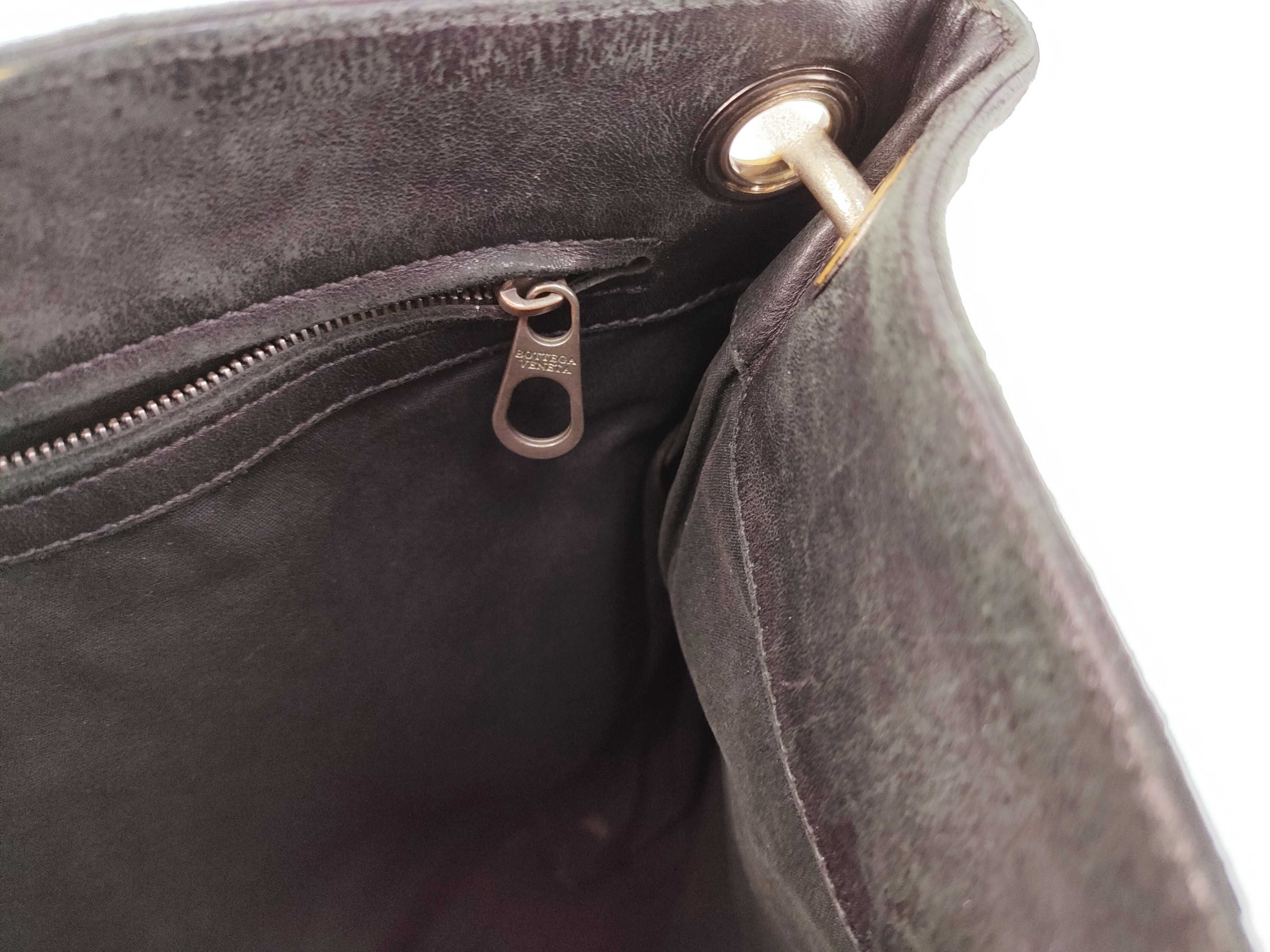 Intrecciato Bottega Veneta Shoulder Bag Intrecciato Leather Black Shoulder Bag — view 8