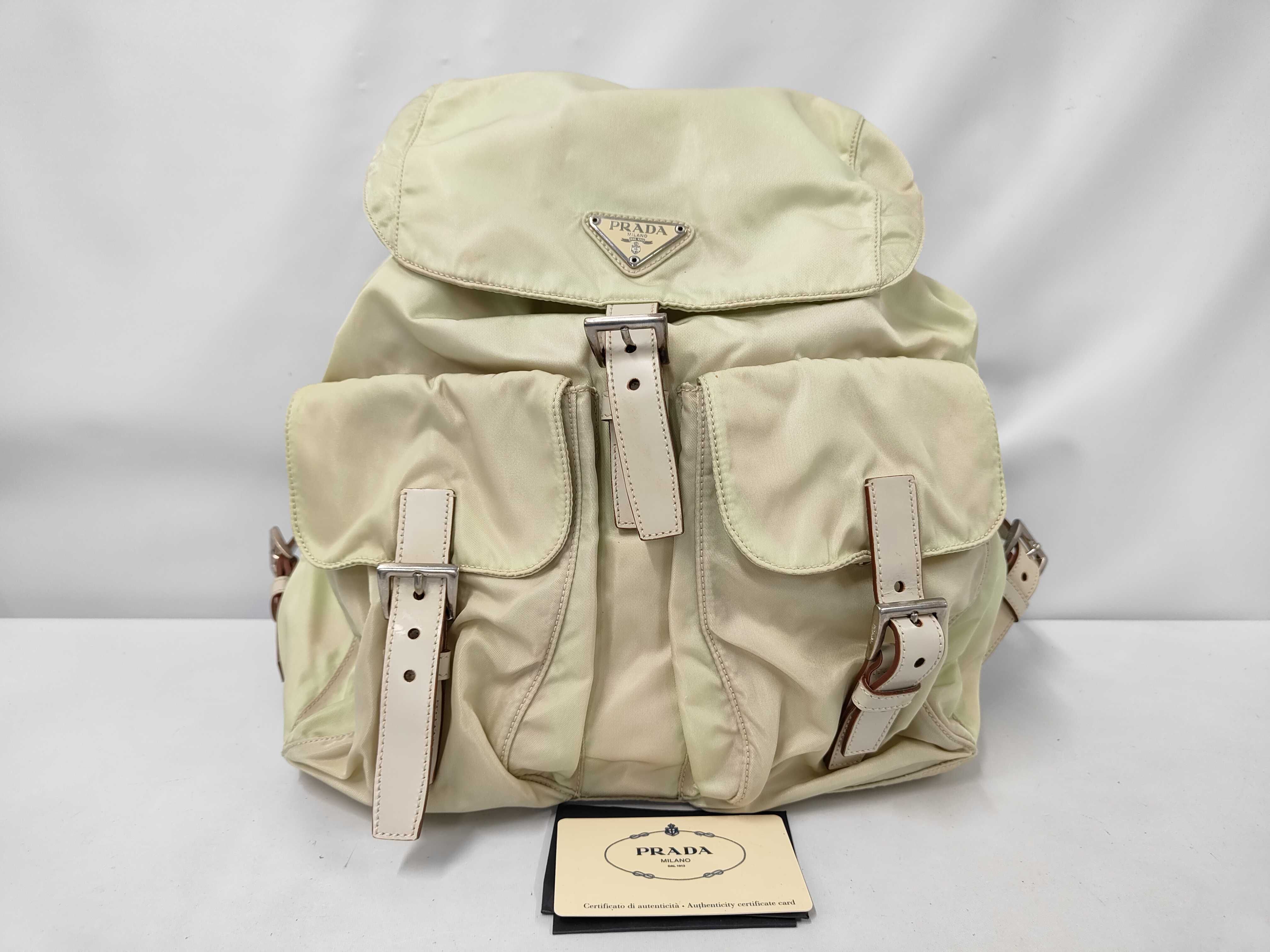 B2811 Nylon Backpack, Lime Green, with Guarantee Card.